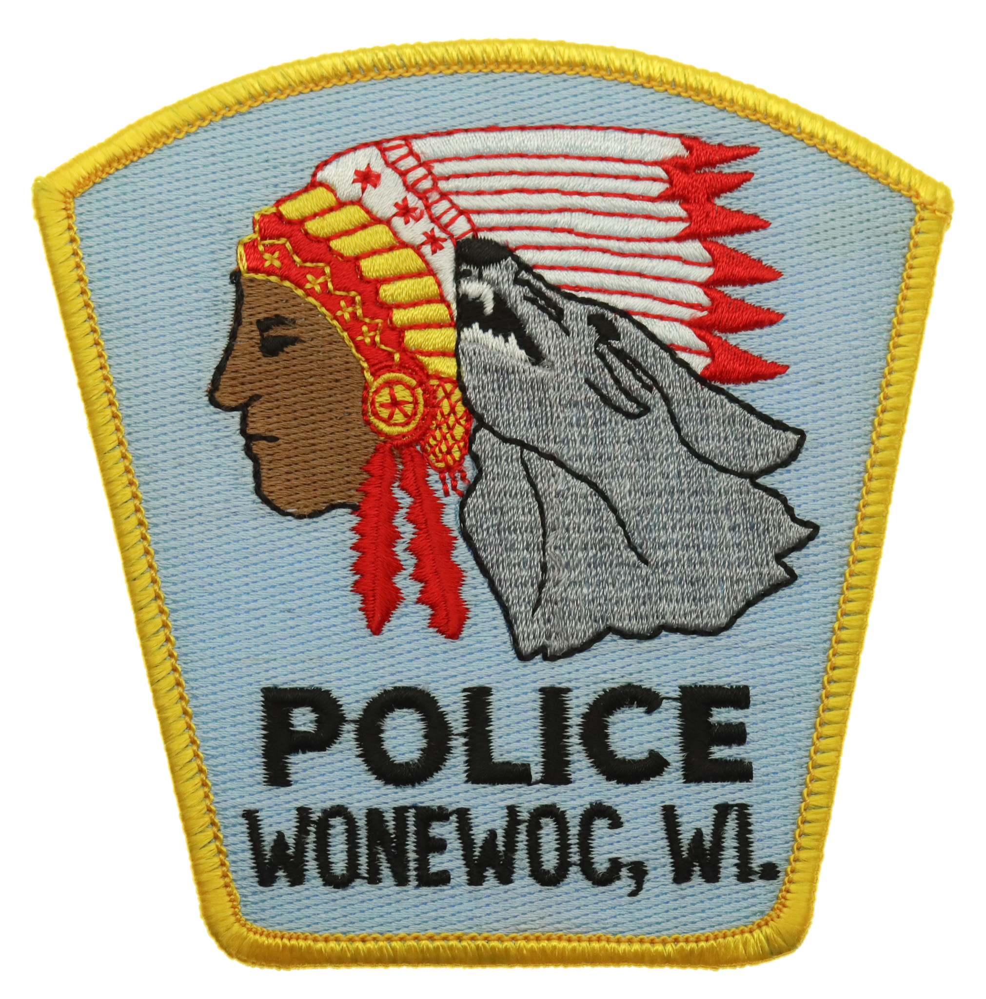 United States Wonewoc WI. Police Cloth Patch Badge