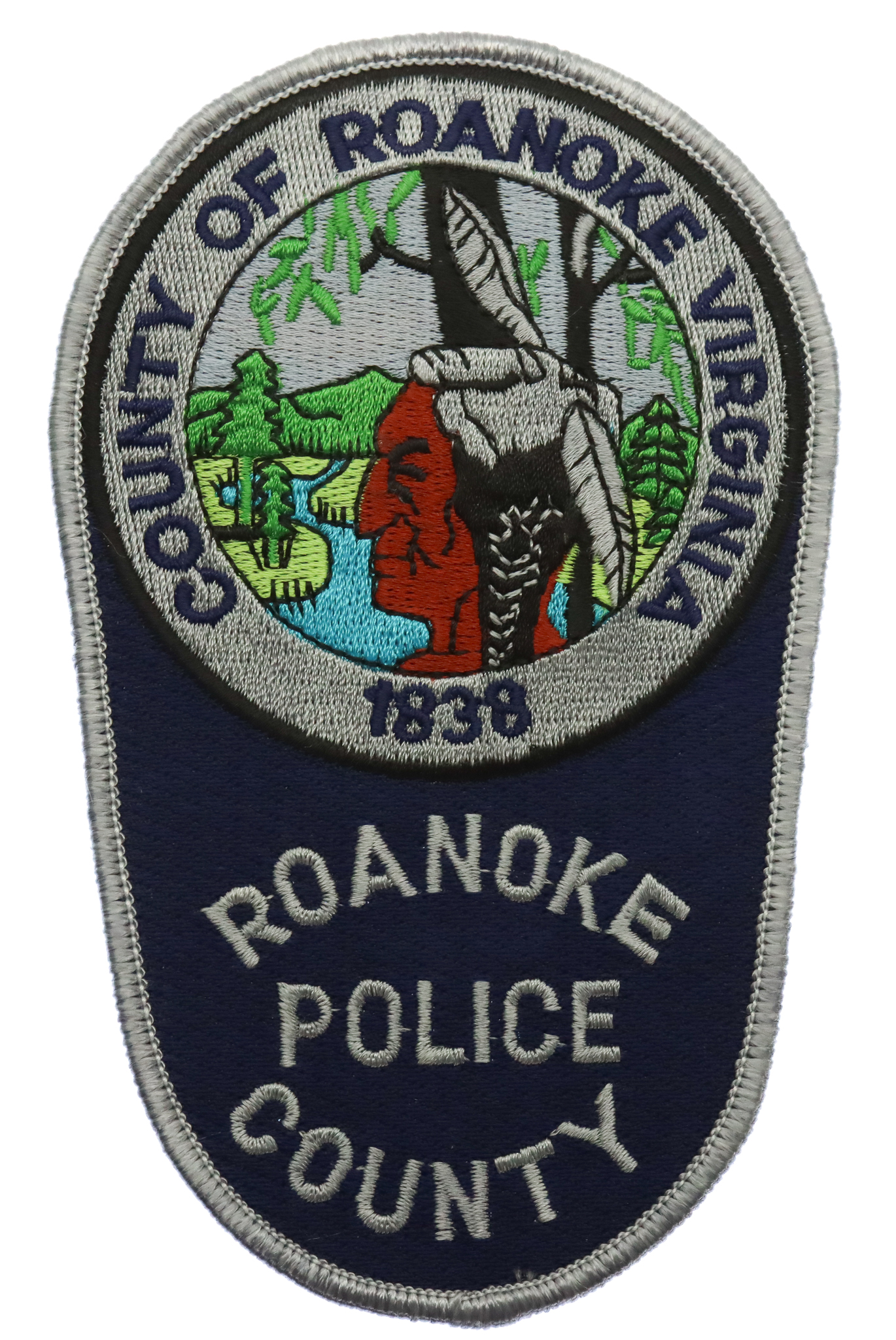 United States Roanoke County Police Cloth Patch Badge