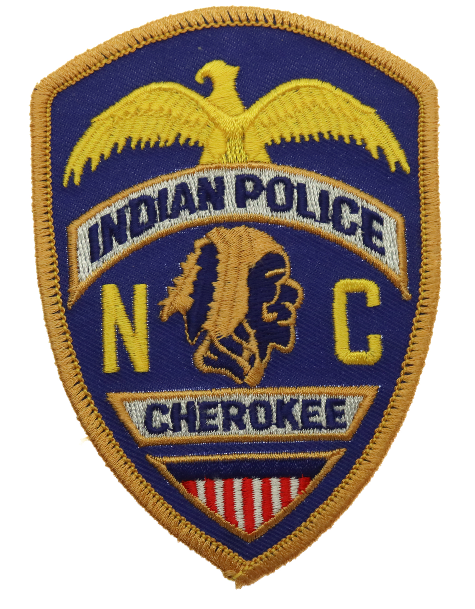 United States Cherokee Indian Police N. C. Cloth Patch Badge