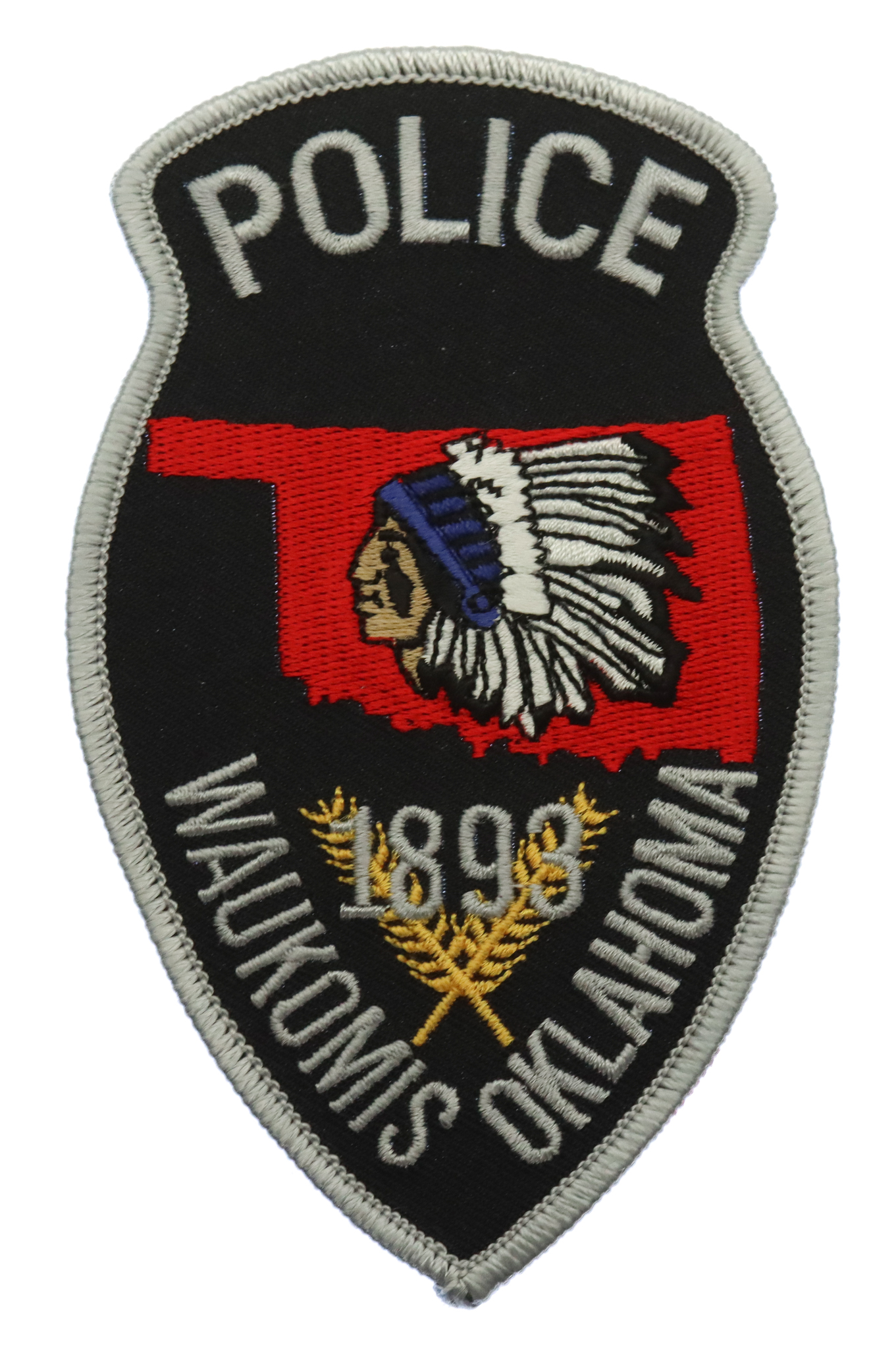 United States Waukomis Oklahoma Police Cloth Patch Badge