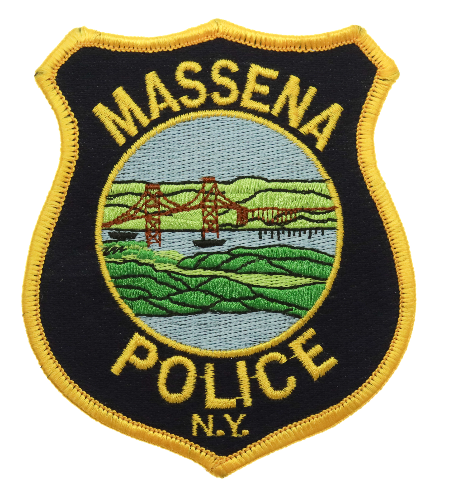 United States Massena Police N.Y. Cloth Patch Badge