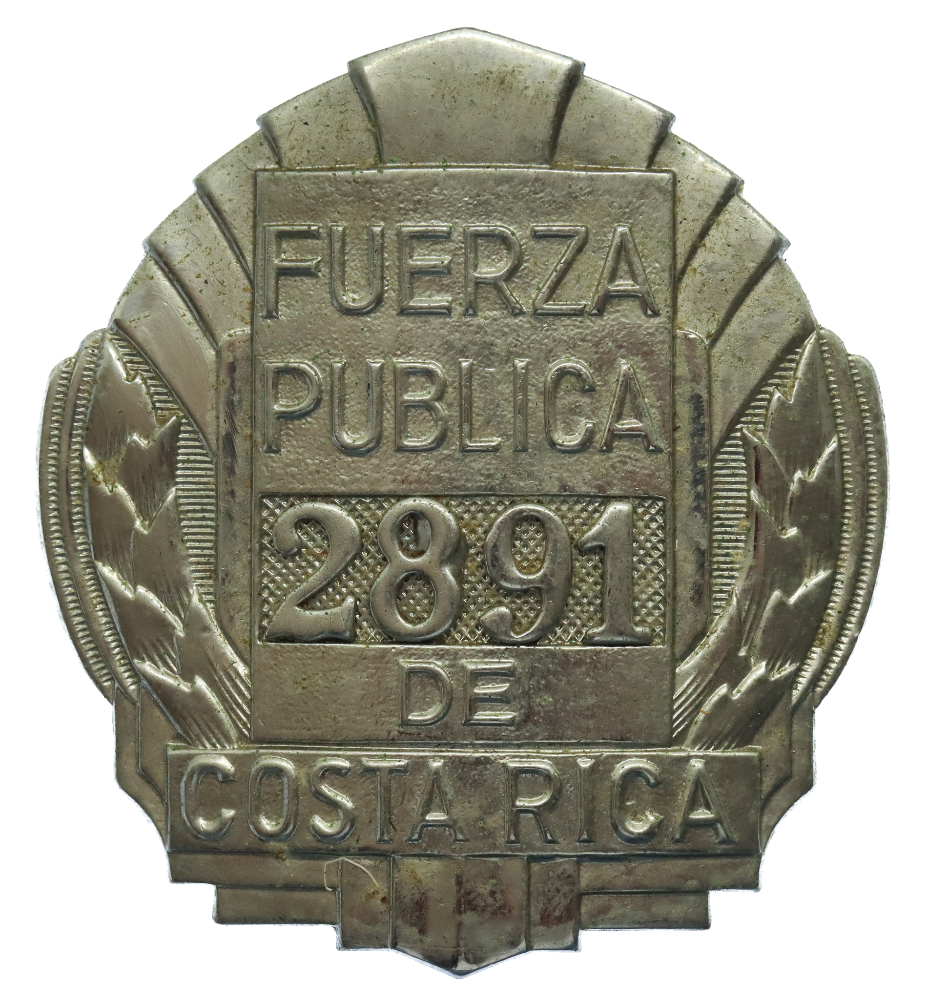 Costa Rica Police Numbered Breast Badge