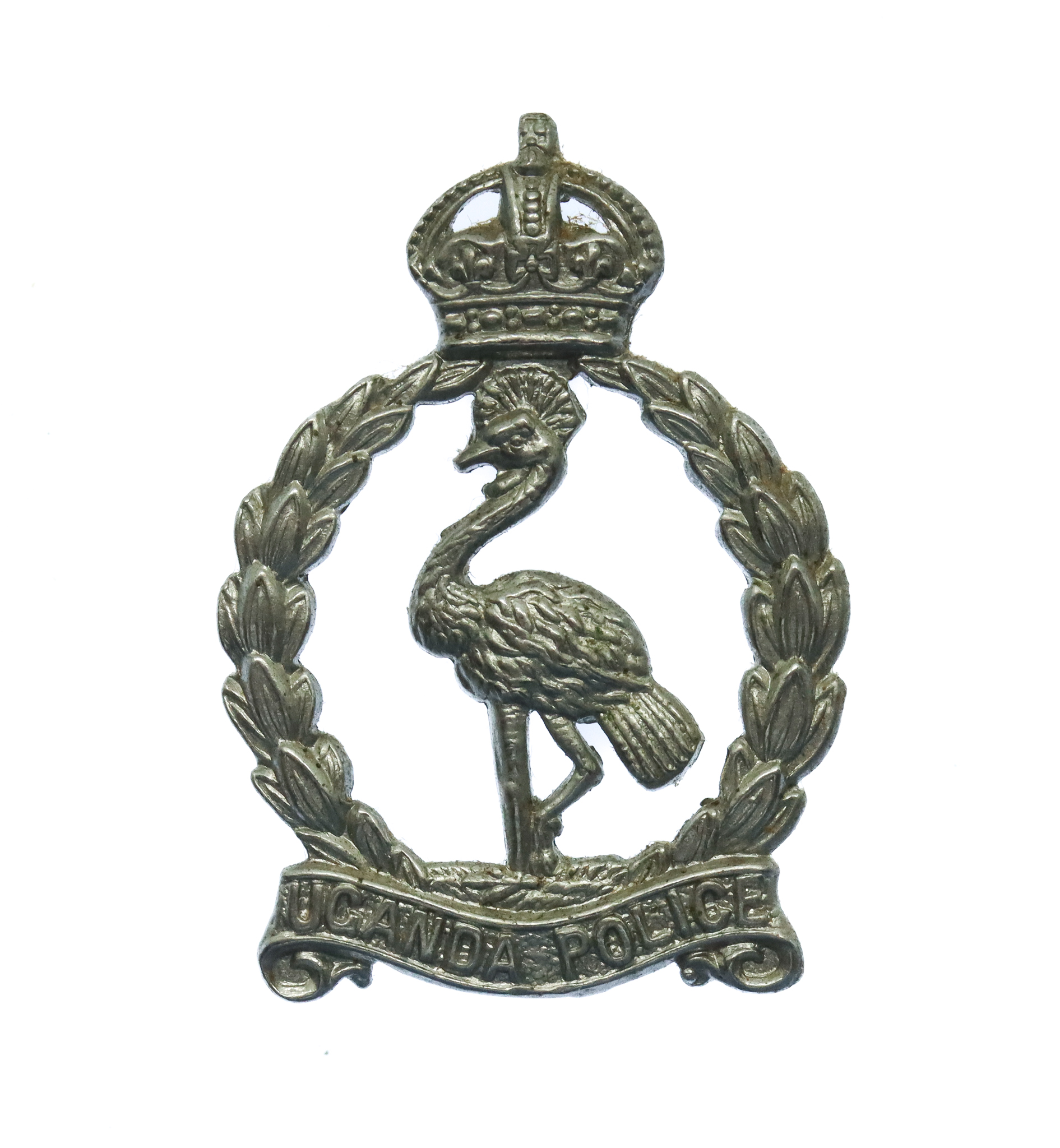 Uganda Police Collar Badge - King's Crown