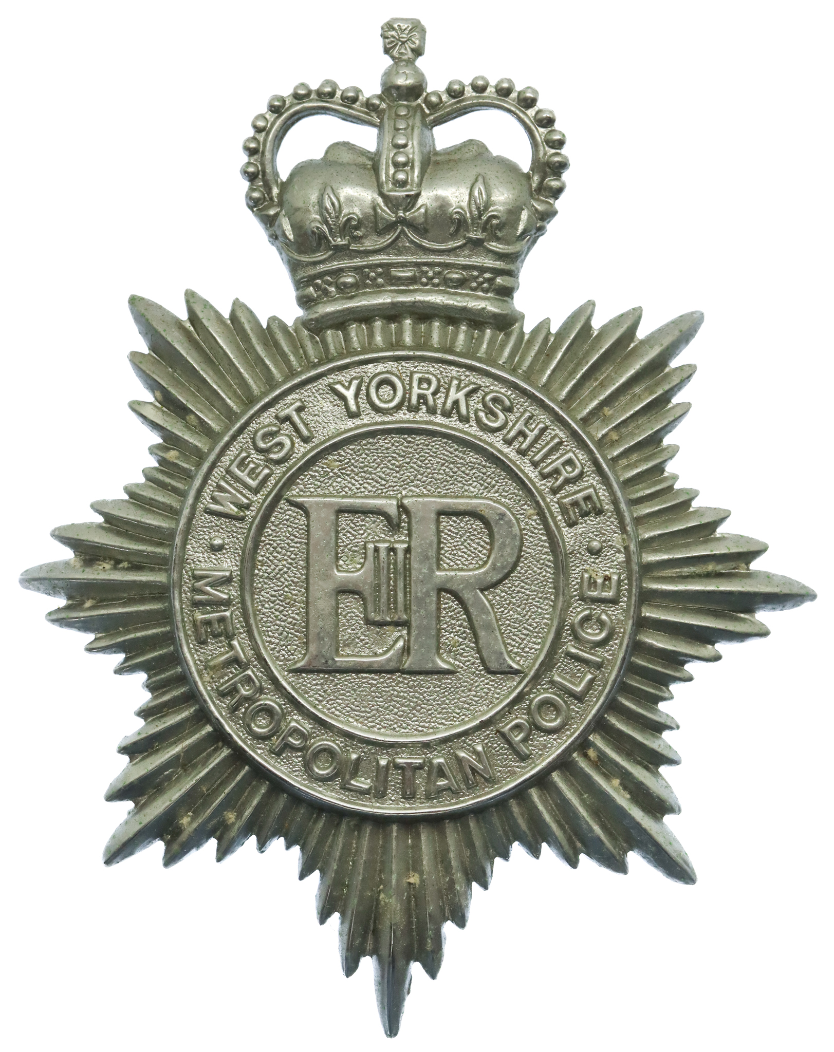 West Yorkshire Metropolitan Police Helmet Plate - Queen's Crown