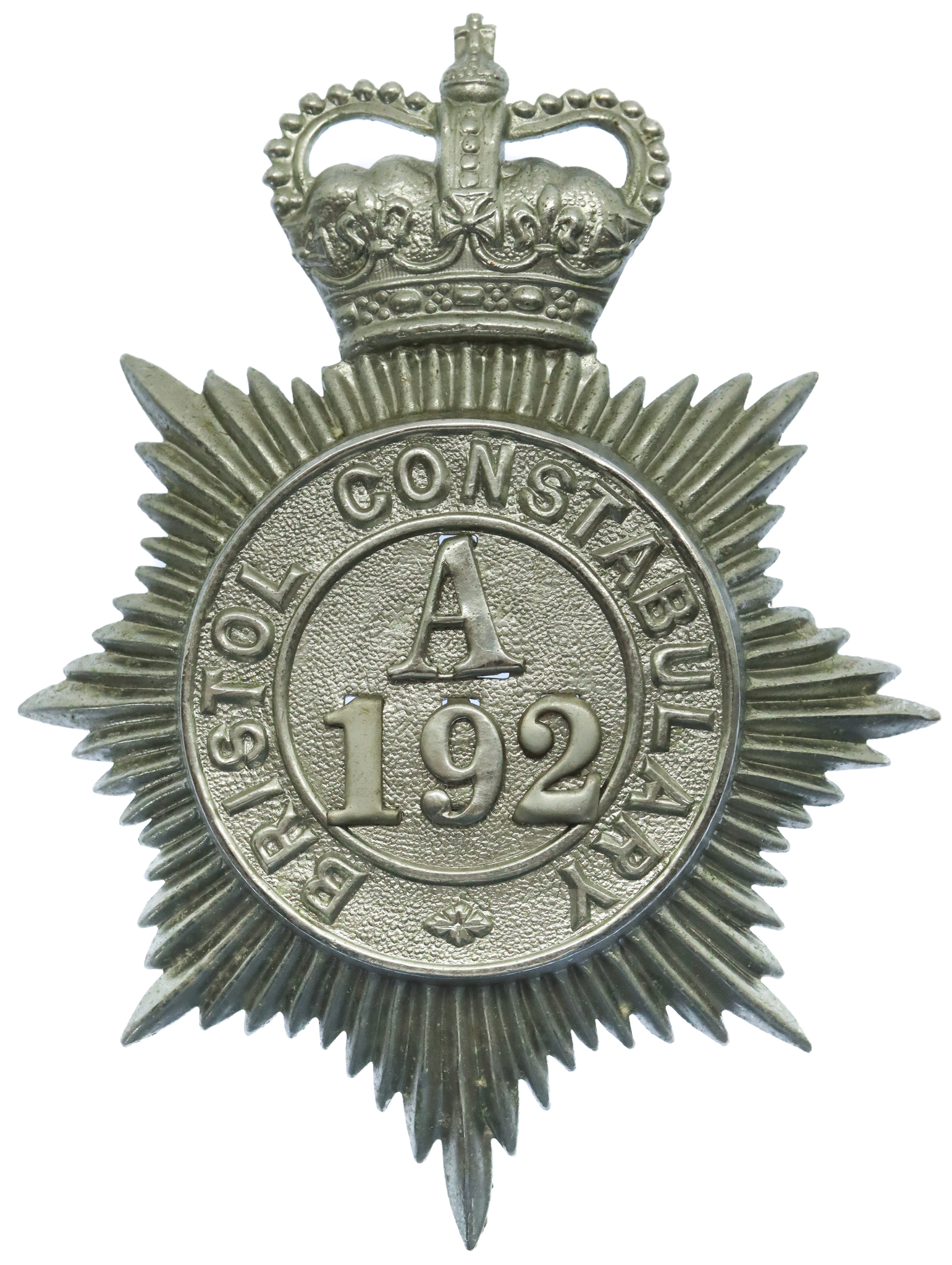 Bristol Constabulary Helmet Plate - Queen's Crown (A 192)