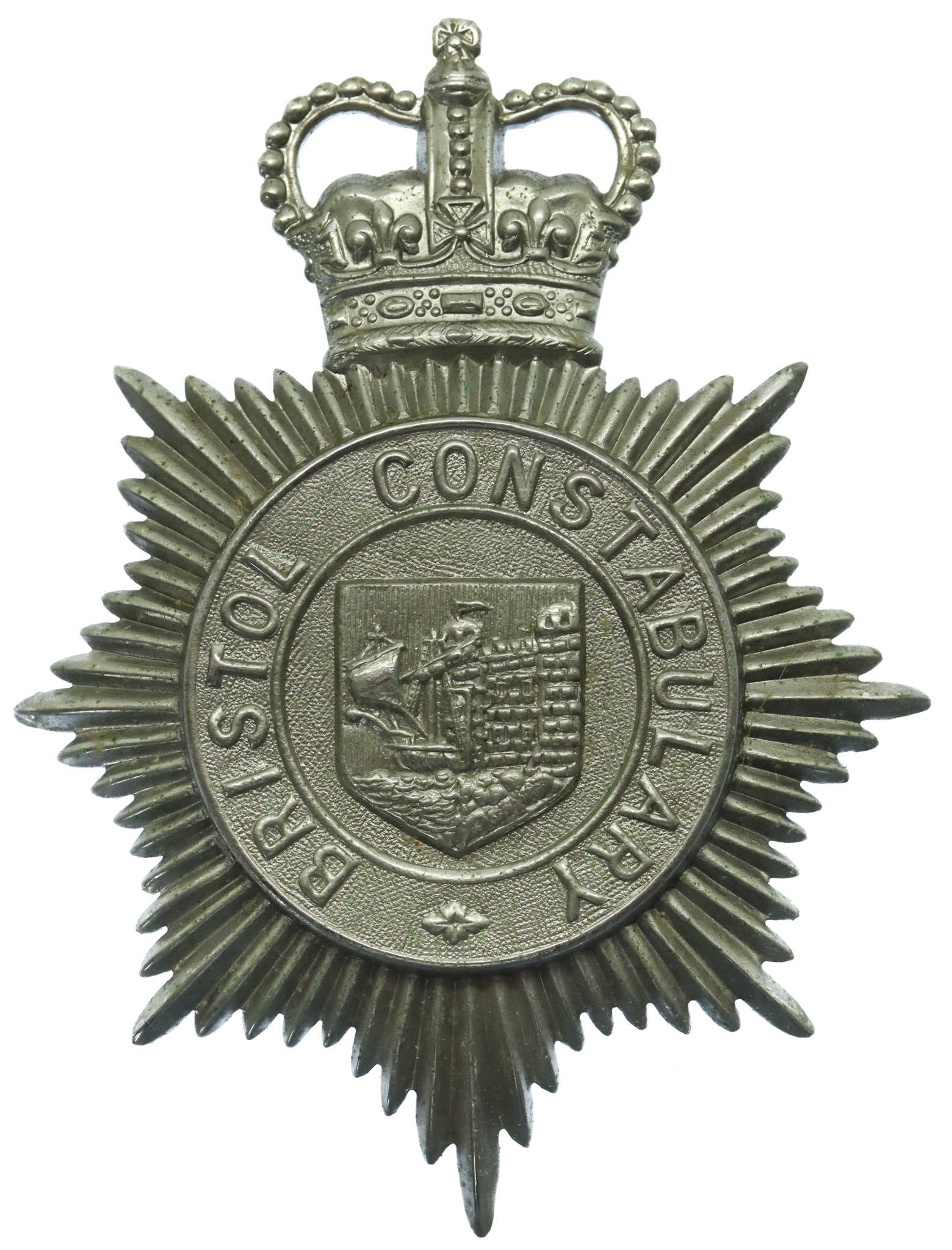 Bristol Constabulary Helmet Plate - Queen's Crown 