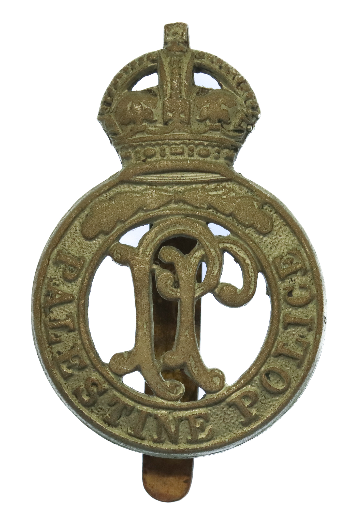 Palestine Police Cap Badge - King's Crown