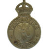 Tanganyika Police White Metal Cap Badge - King's Crown