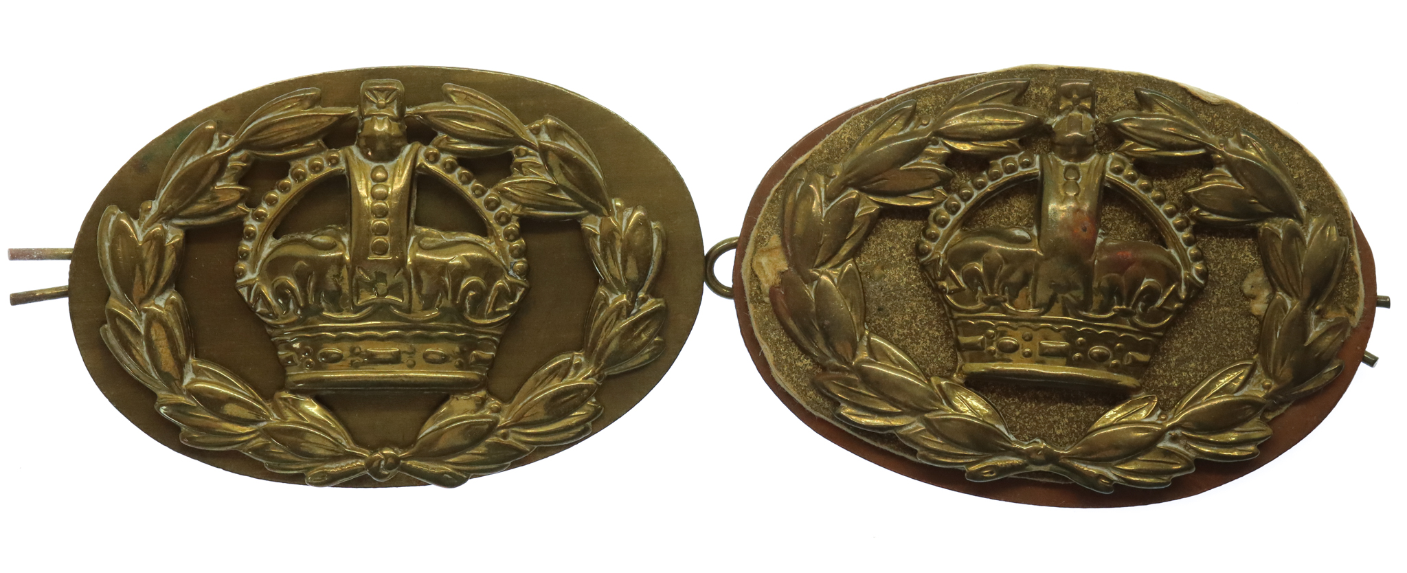 Pair of British Army Warrant Officer Class 2 W.O.II (Technical) Arm Badges - King's Crown