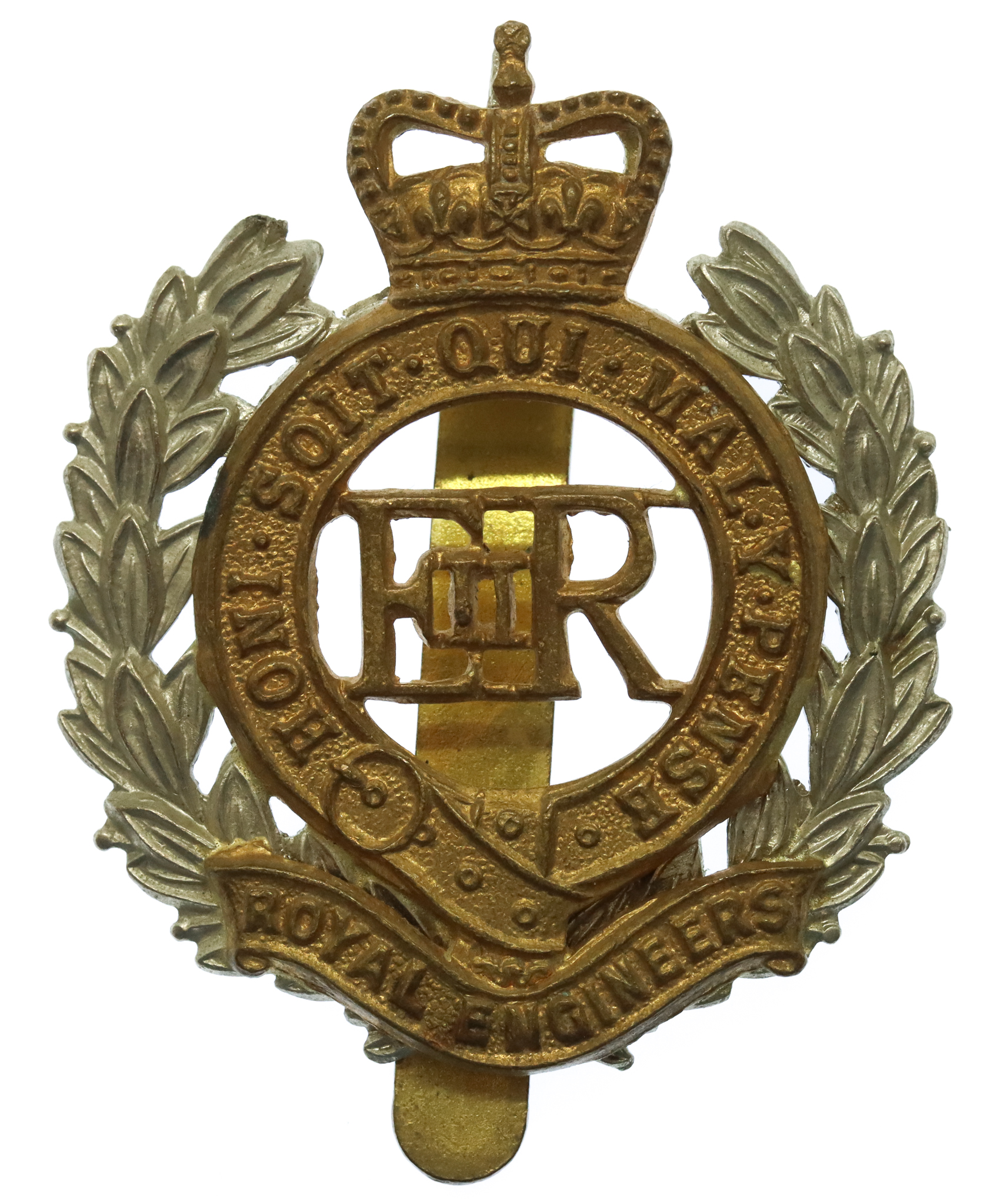EIIR Royal Engineers Bi-Metal Cap Badge