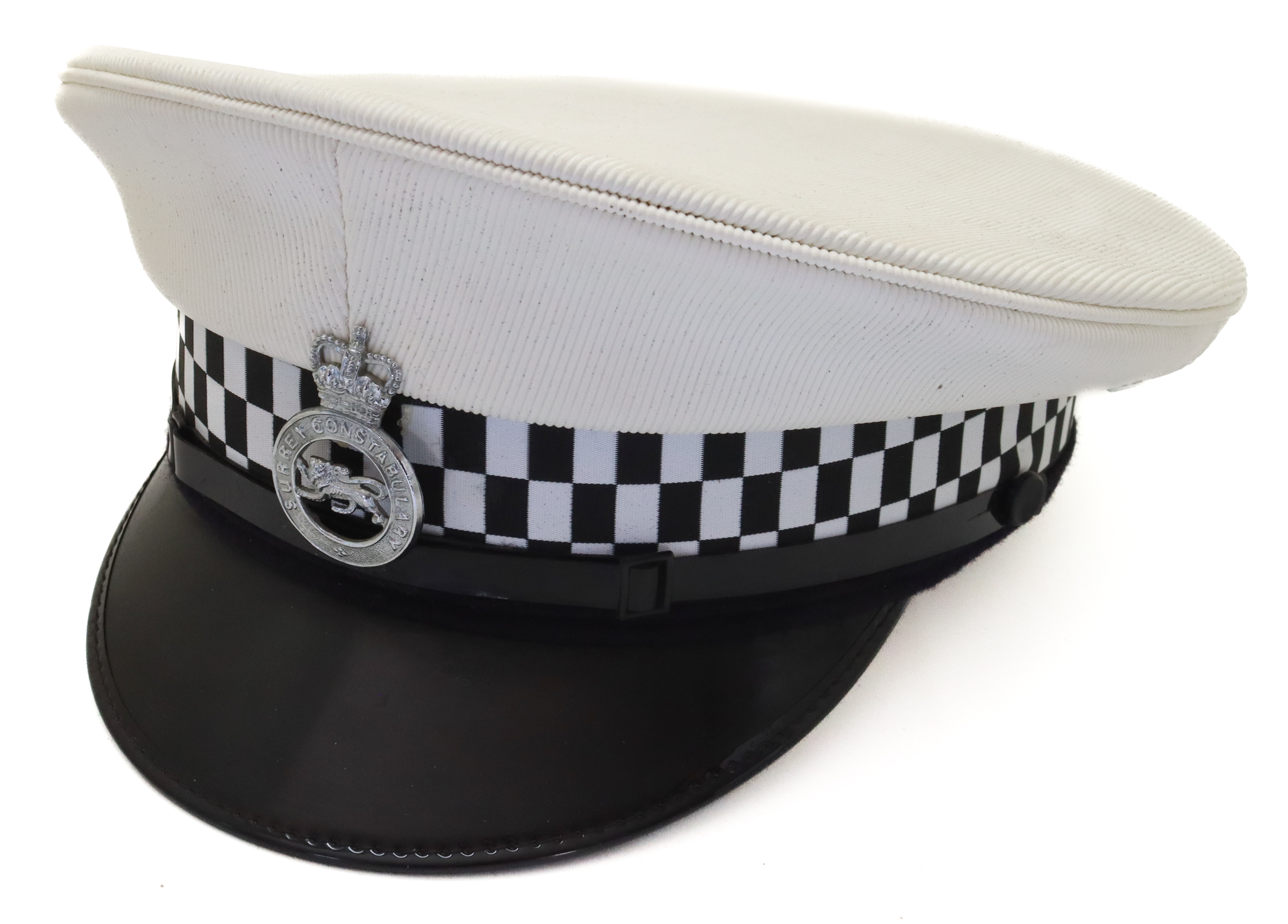 Surrey Constabulary Traffic Officer's White Peaked Cap 