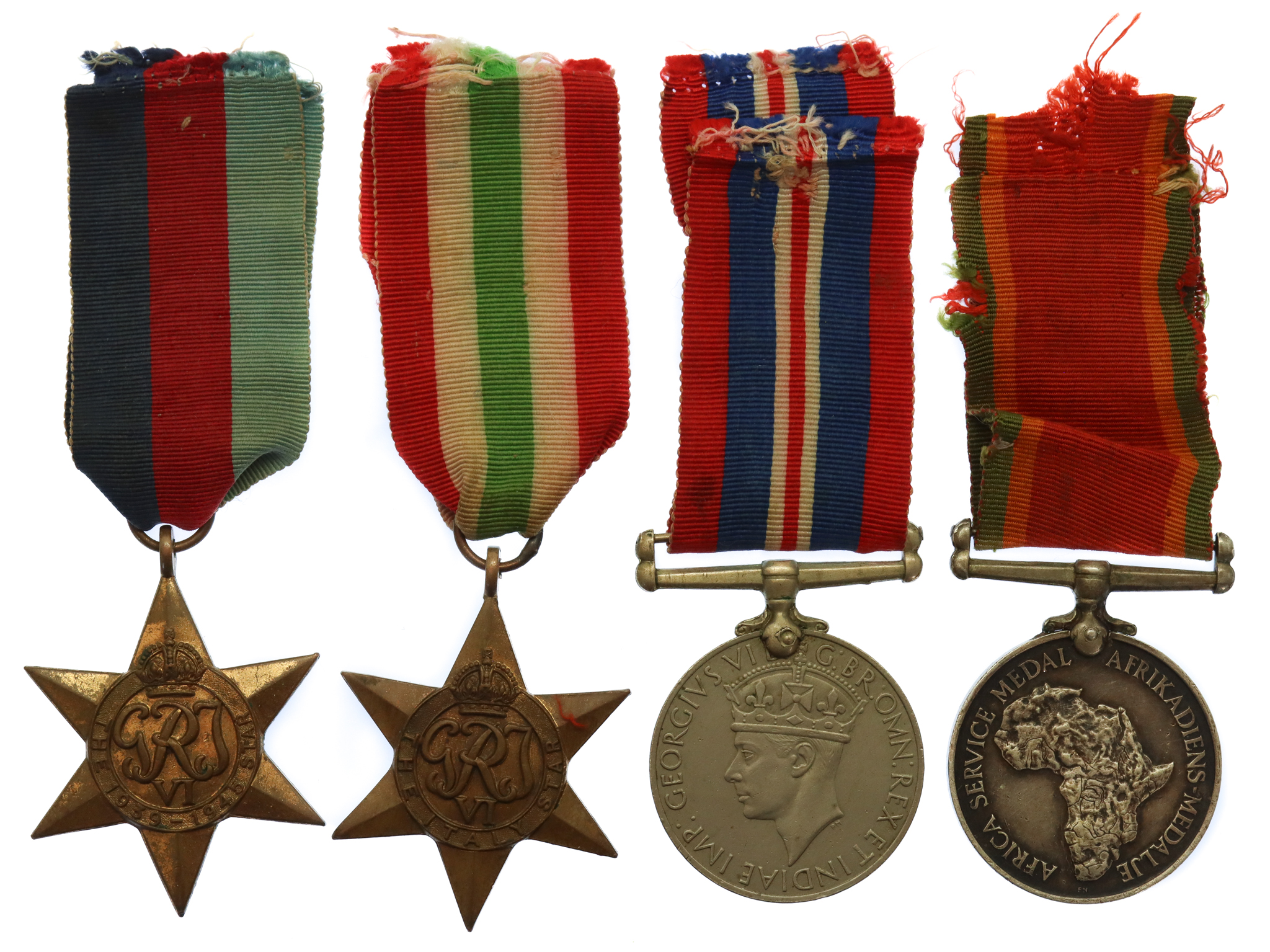WW2 South African Medal Group of Four - 157728 W.T. Hedley