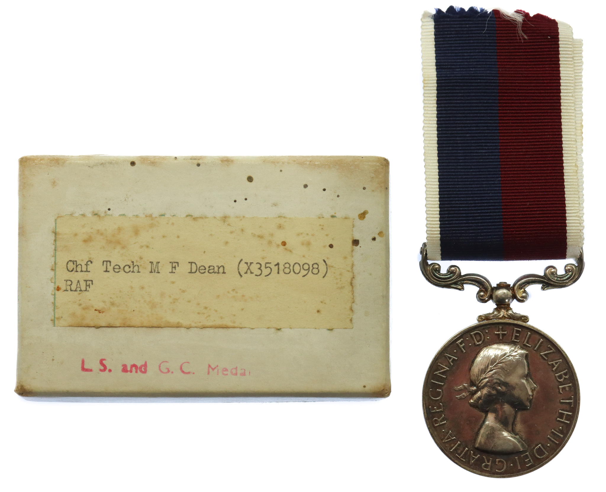 EIIR Royal Air Force Long Service & Good Conduct Medal - Chf. Tech. M.F. Dean, Royal Air Force