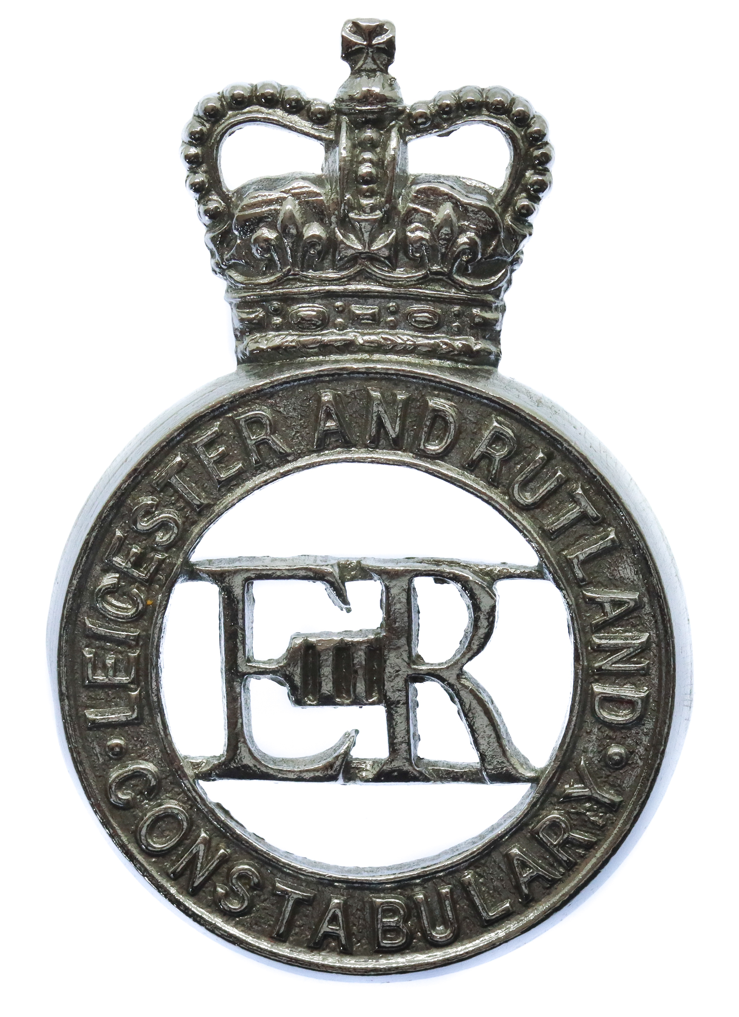 Leicester and Rutland Constabulary Cap Badge - Queen's Crown
