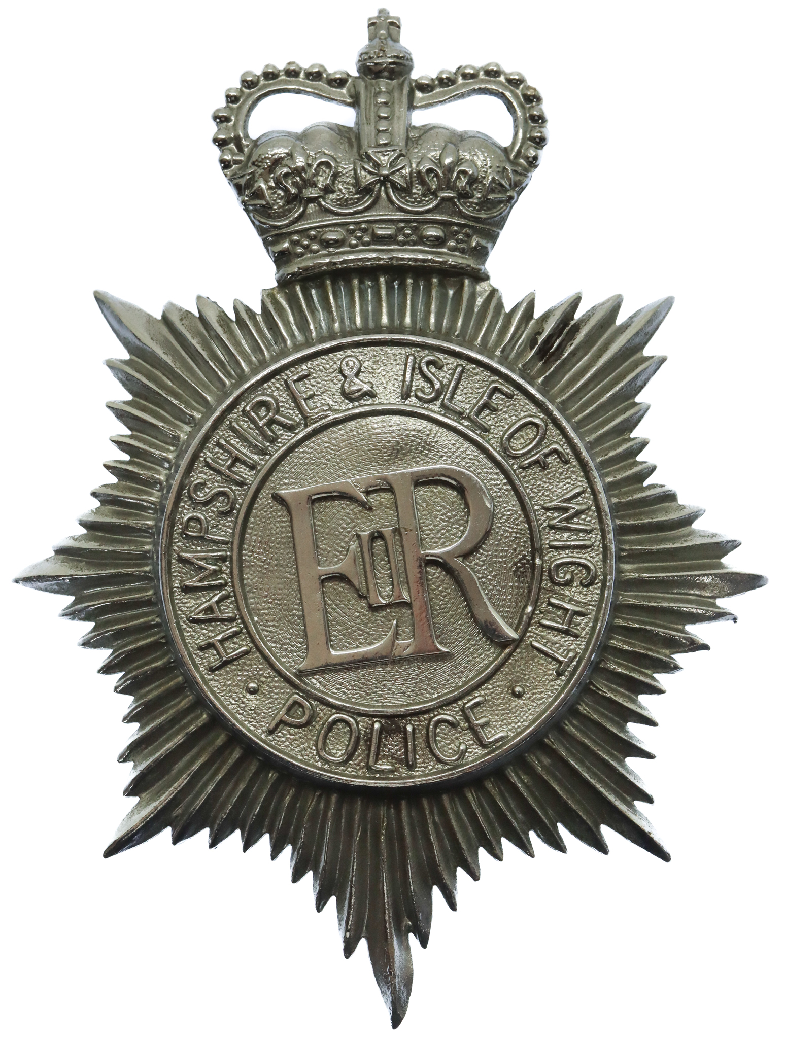 Hampshire & Isle of Wight Police Helmet Plate - Queen's Crown