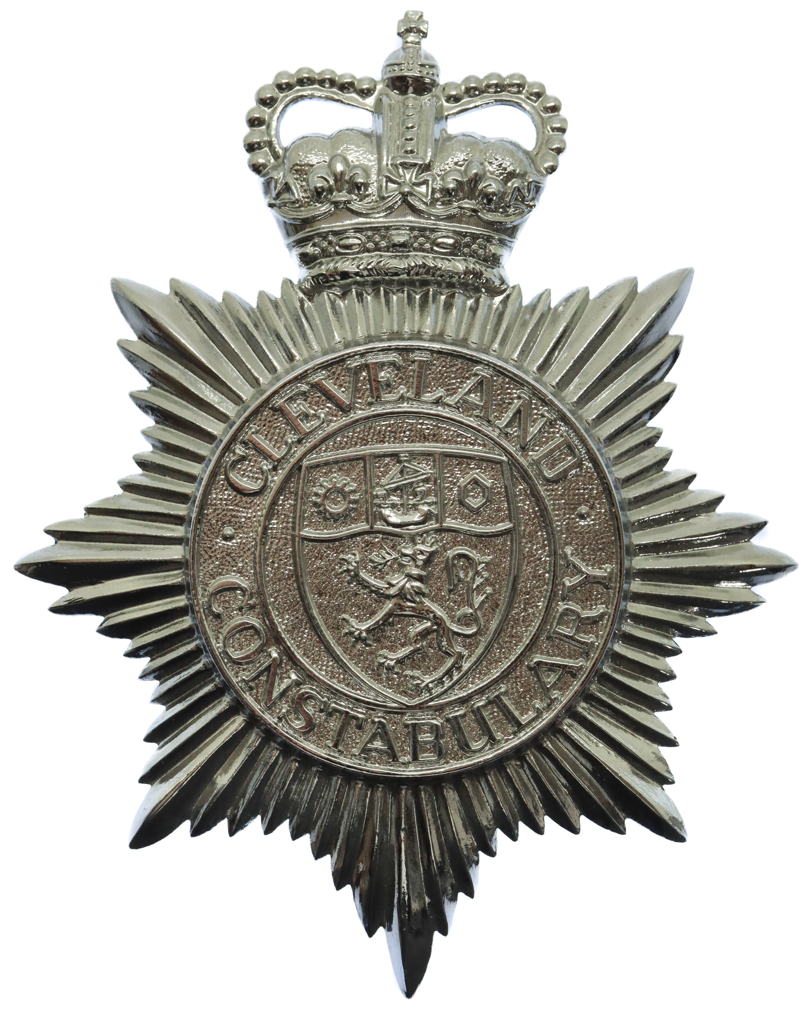 Cleveland Constabulary Helmet Plate - Queen's Crown