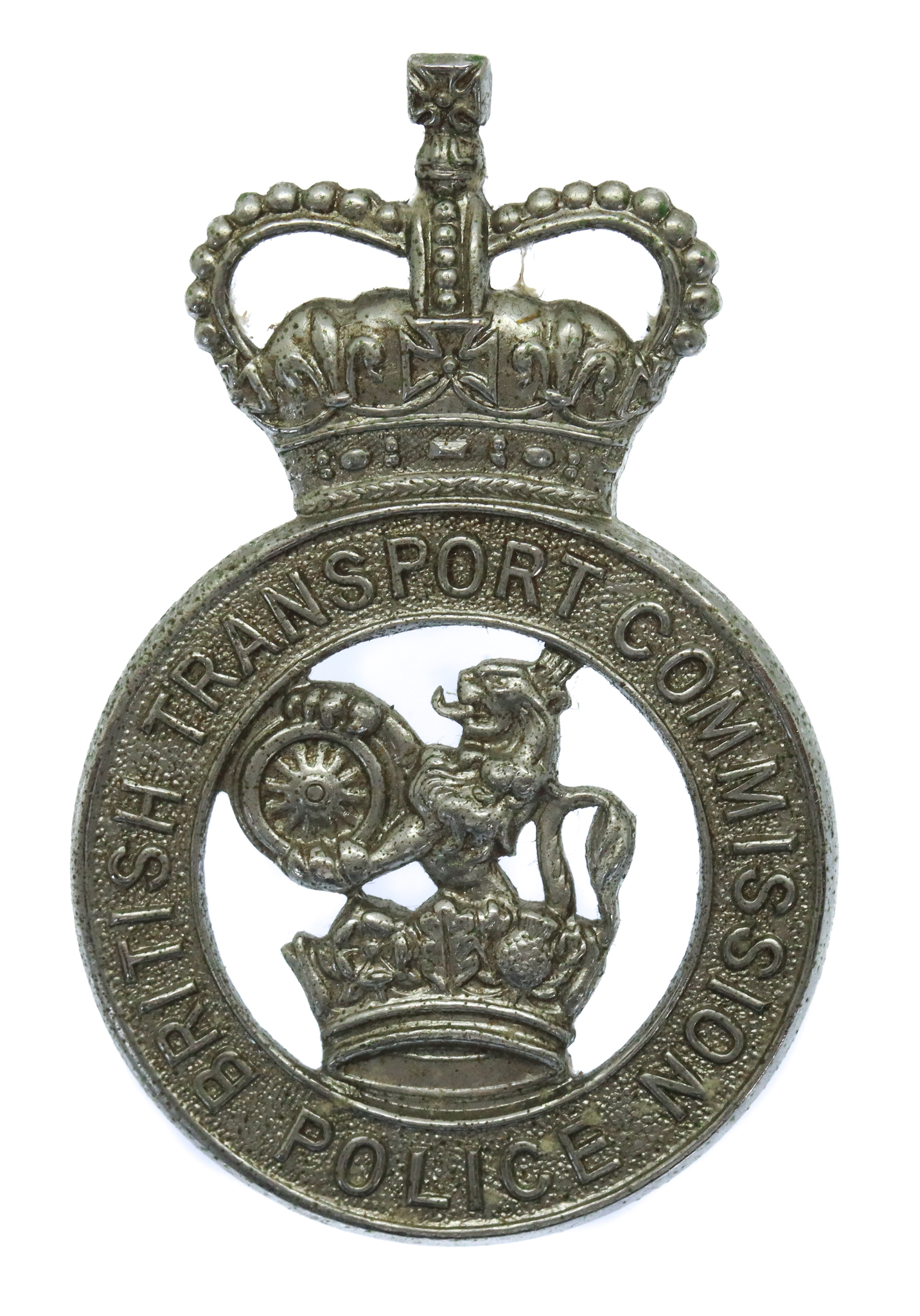 British Transport Commission (B.T.C.) Police Cap Badge - Queen's Crown