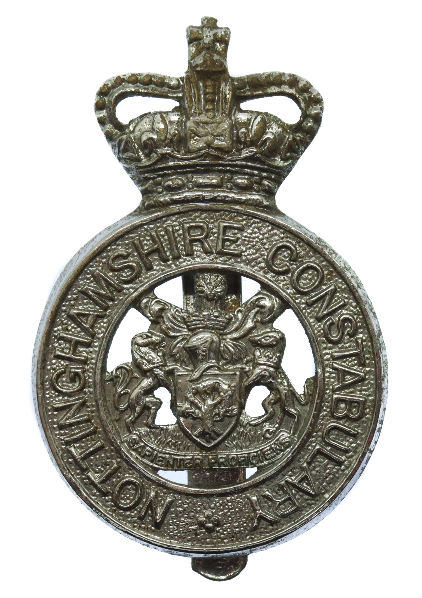 Nottinghamshire Constabulary Cap Badge - Queen's Crown
