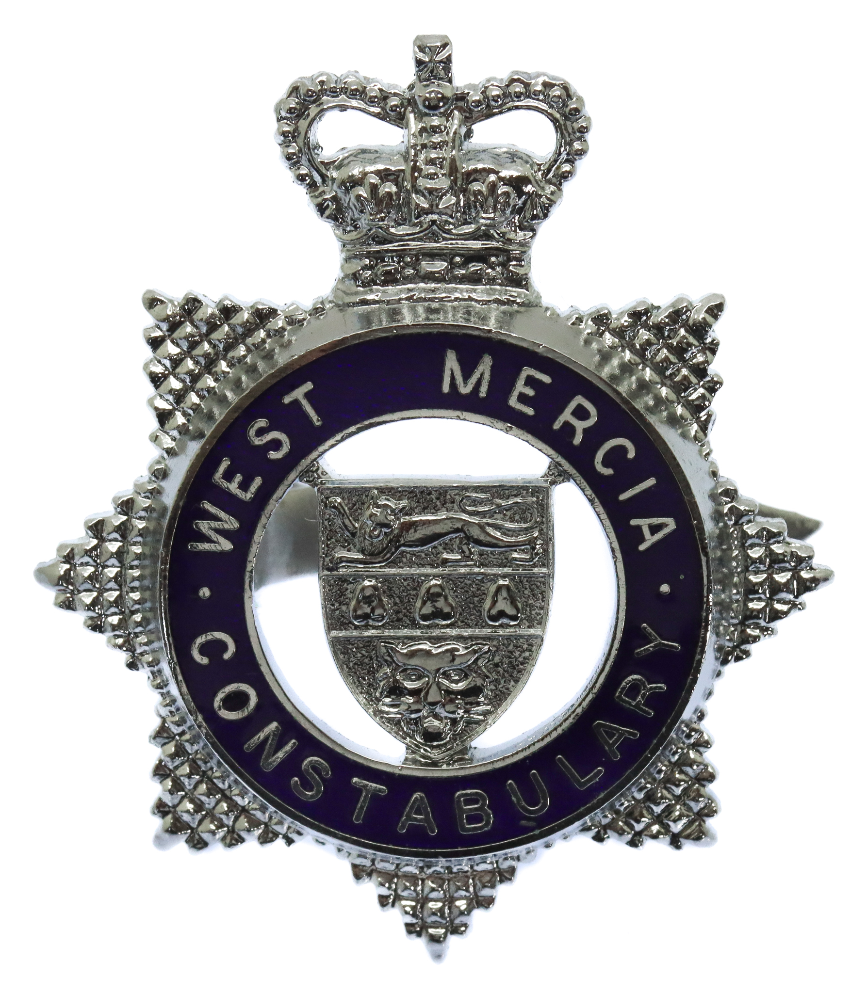 West Mercia Constabulary Senior Officer's Enamelled Cap Badge - Queen's Crown