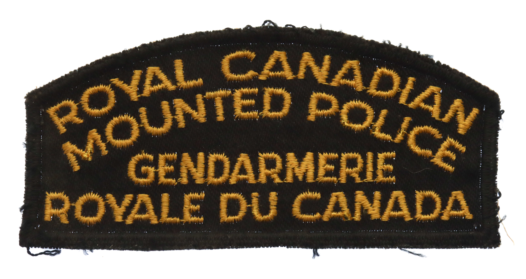 Royal Canadian Mounted Police (R.C.M.P.) Gendarmerie Royale du Canada Cloth Shoulder Title Patch