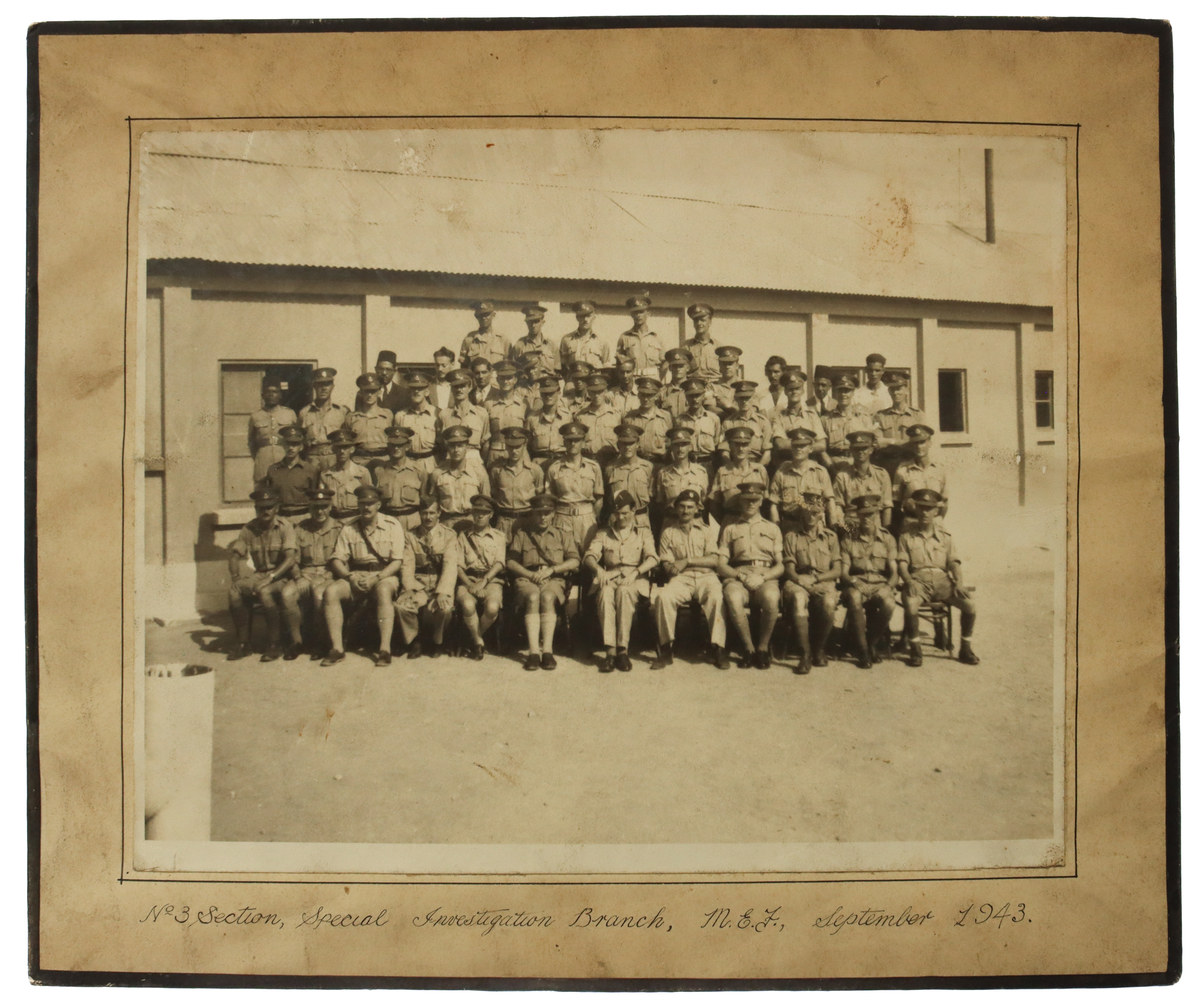 Original WW2 No.3 Section Special Investigation Branch M.E.F. 1943 Photo