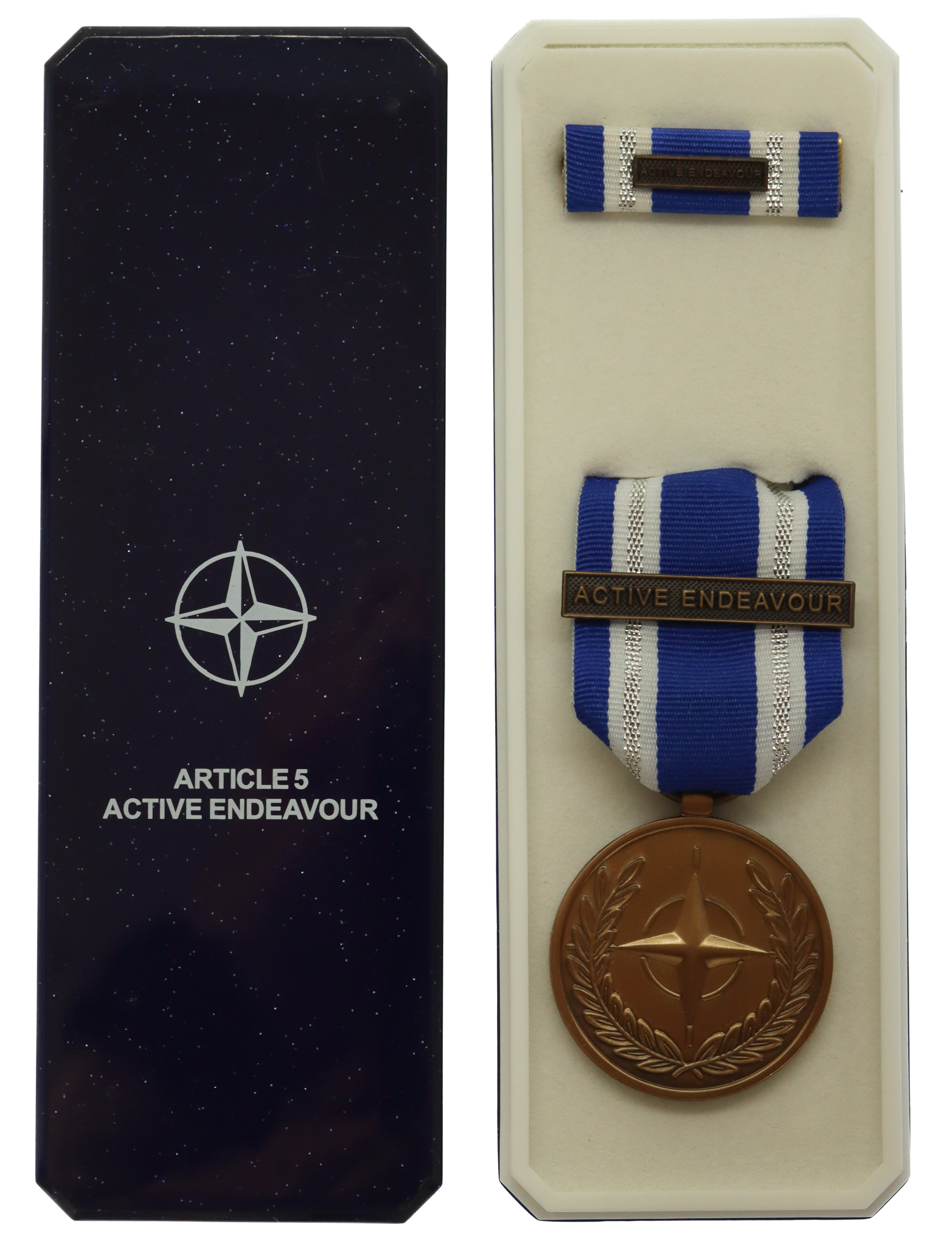 NATO Article 5 Active Endeavour Medal in Box