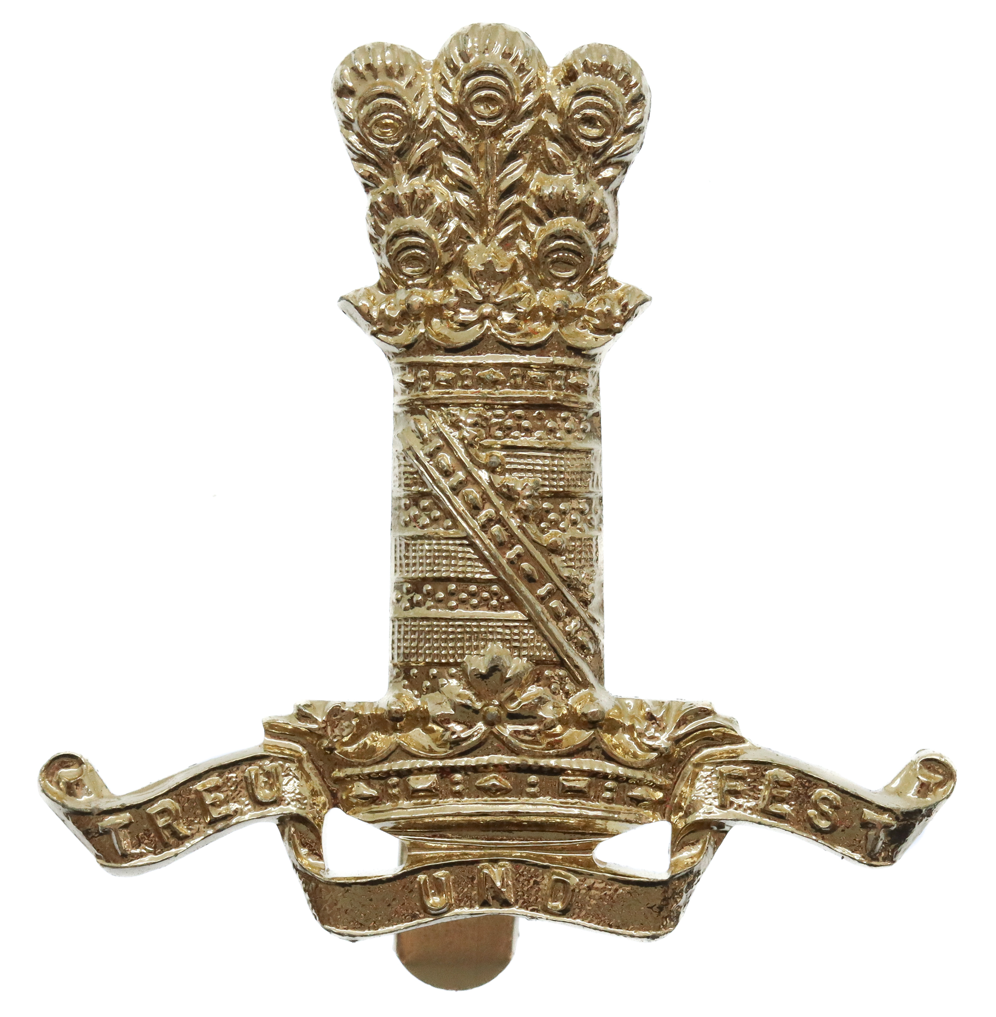 11th Hussars Anodised (Staybrite) Cap Badge