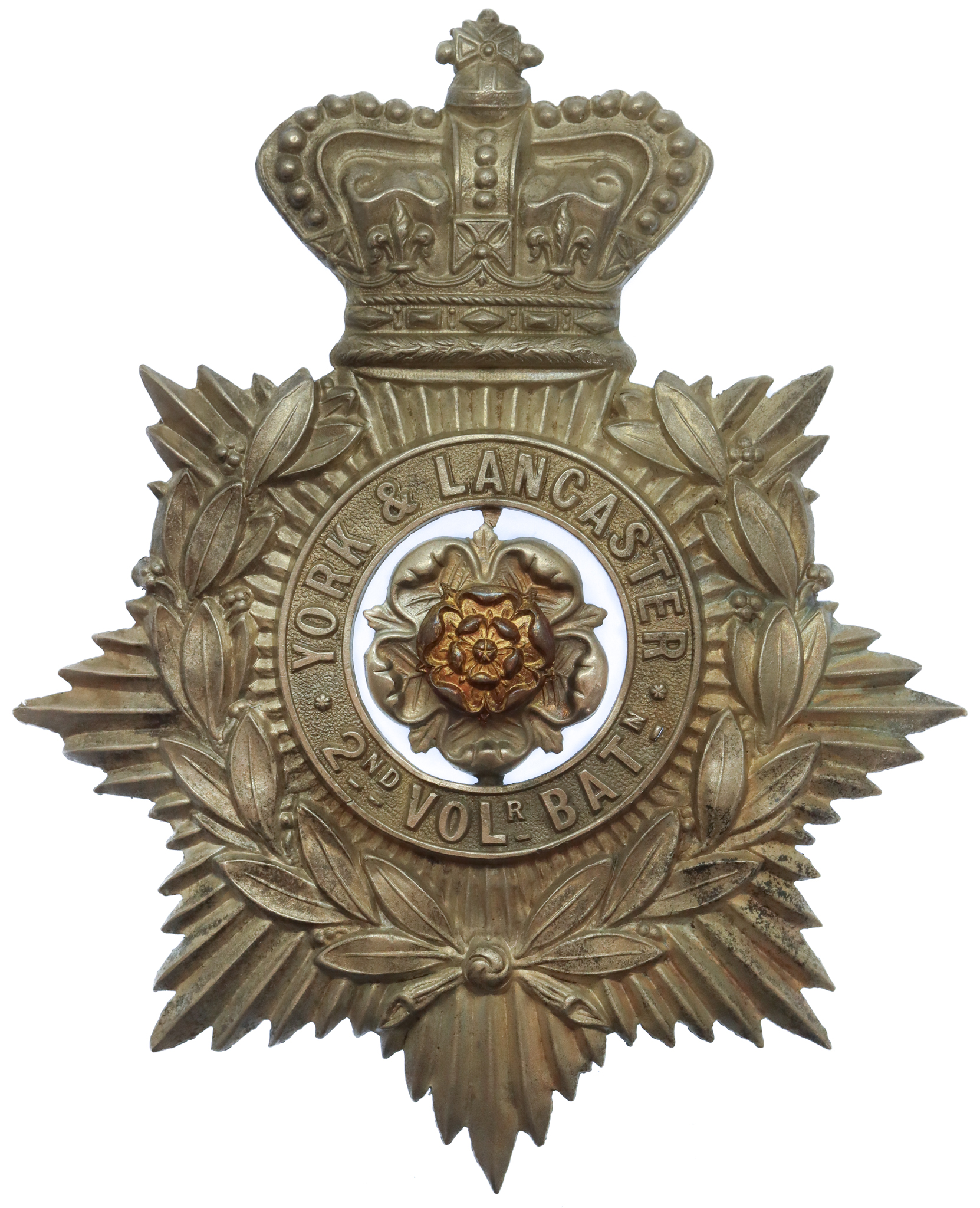Victorian 2nd Volunteer Bn. York & Lancaster Regiment Helmet Plate (c.1883-1901)