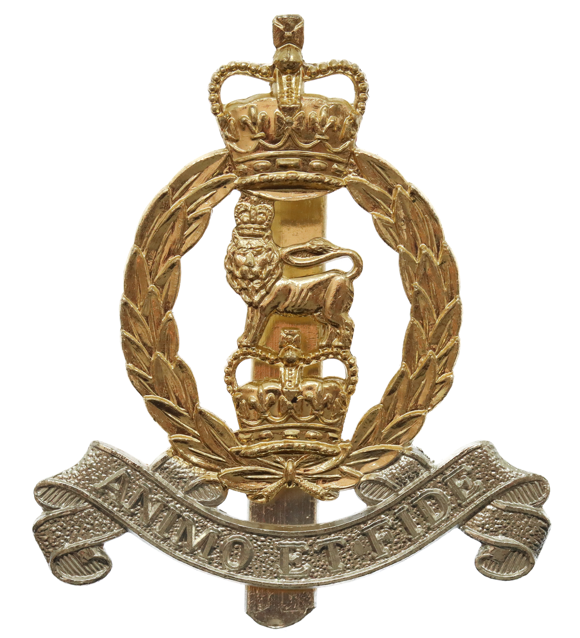 Adjutant General Corps Anodised (Staybrite) Cap Badge - Queen's Crown