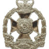 7th Battalion P.W.O. West Yorkshire Regiment (Leeds Rifles) Anodised (Staybrite) Cap Badge - With Tank - Queen's Crown