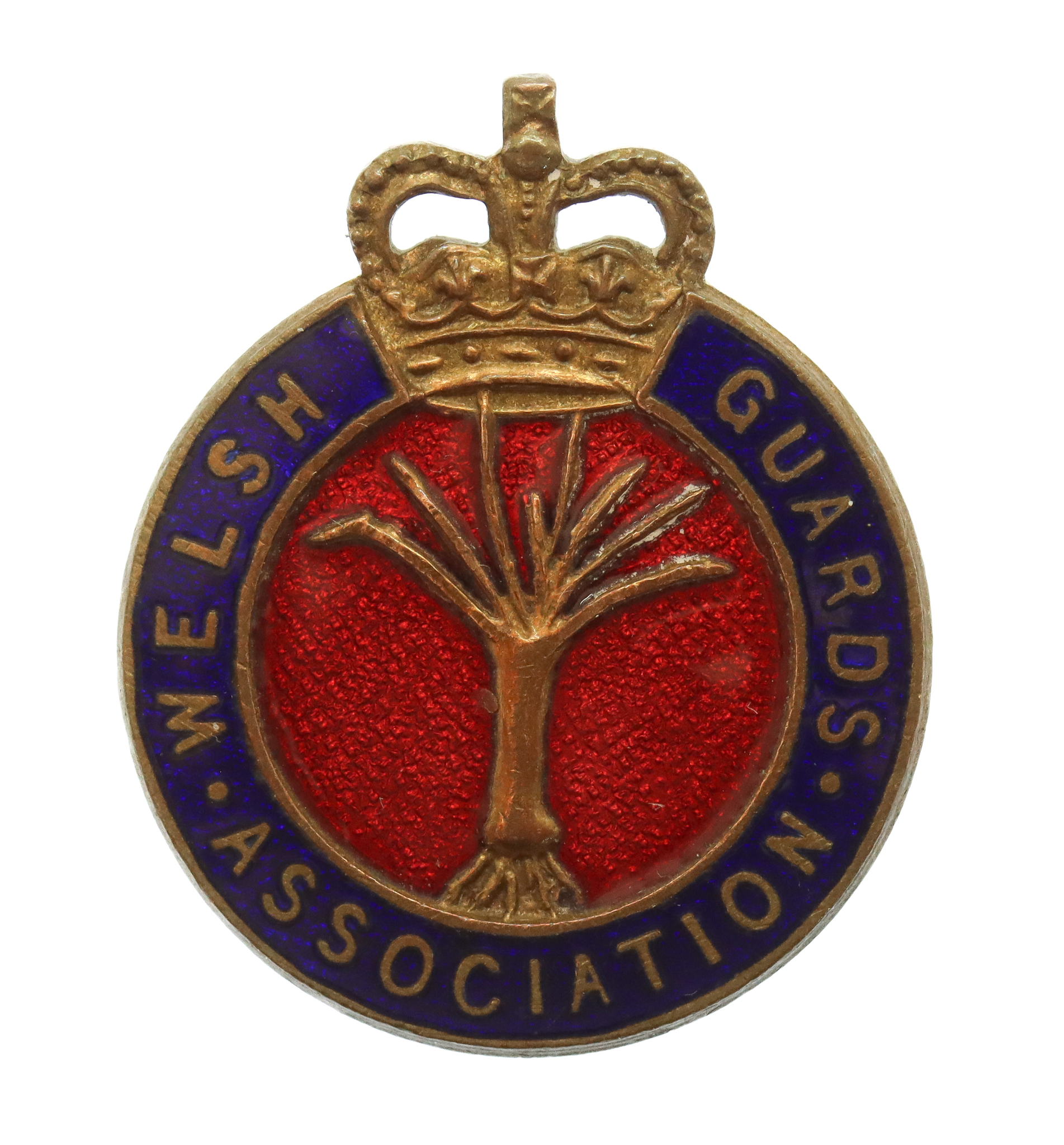 Welch Guards Association Enamelled Lapel Badge - Queen's Crown