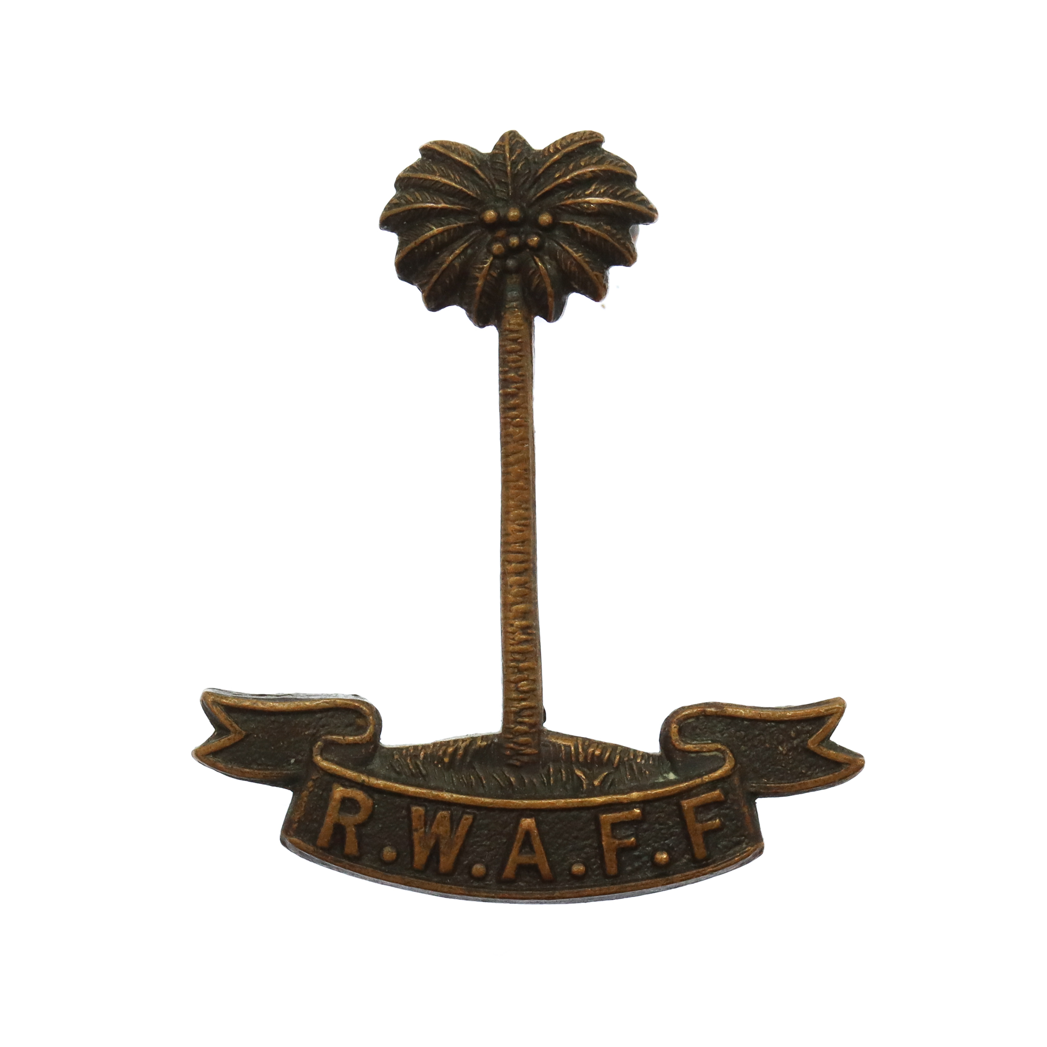 Royal West African Frontier Force (R.W.A.F.F.) Bronze Collar Badge