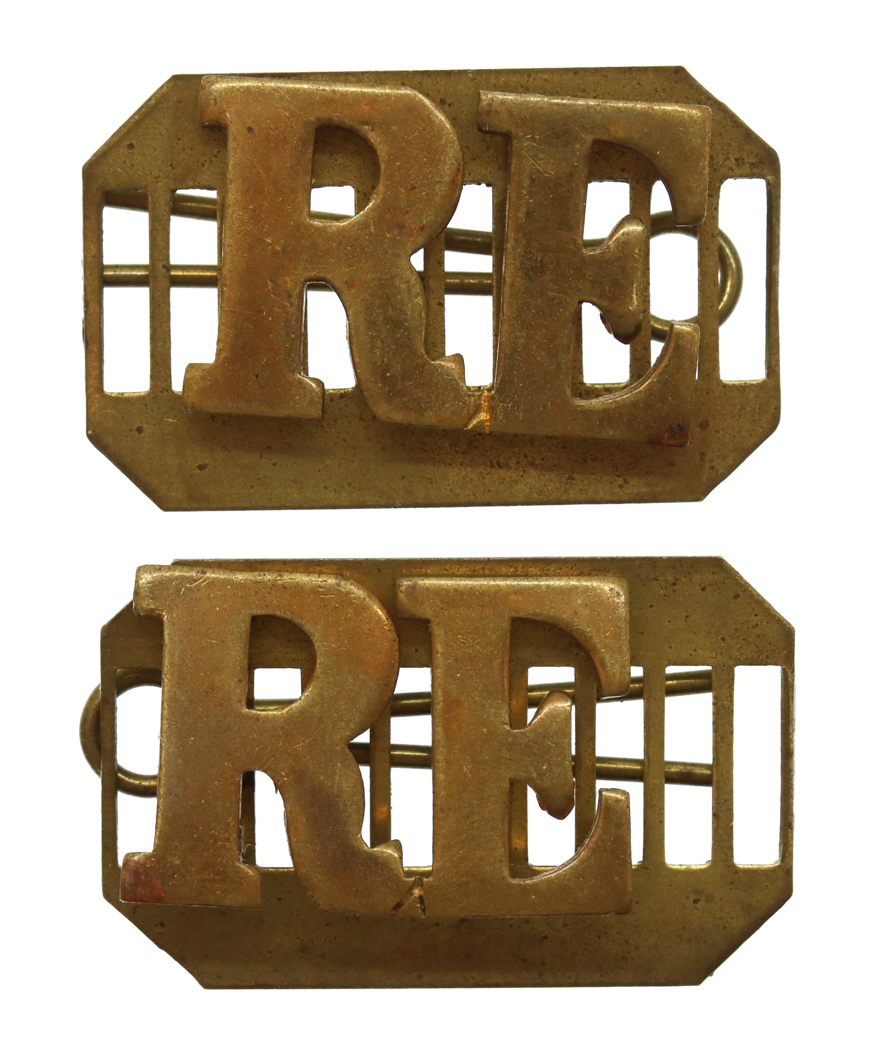 Pair of Royal Engineers (R.E.) Shoulder Titles