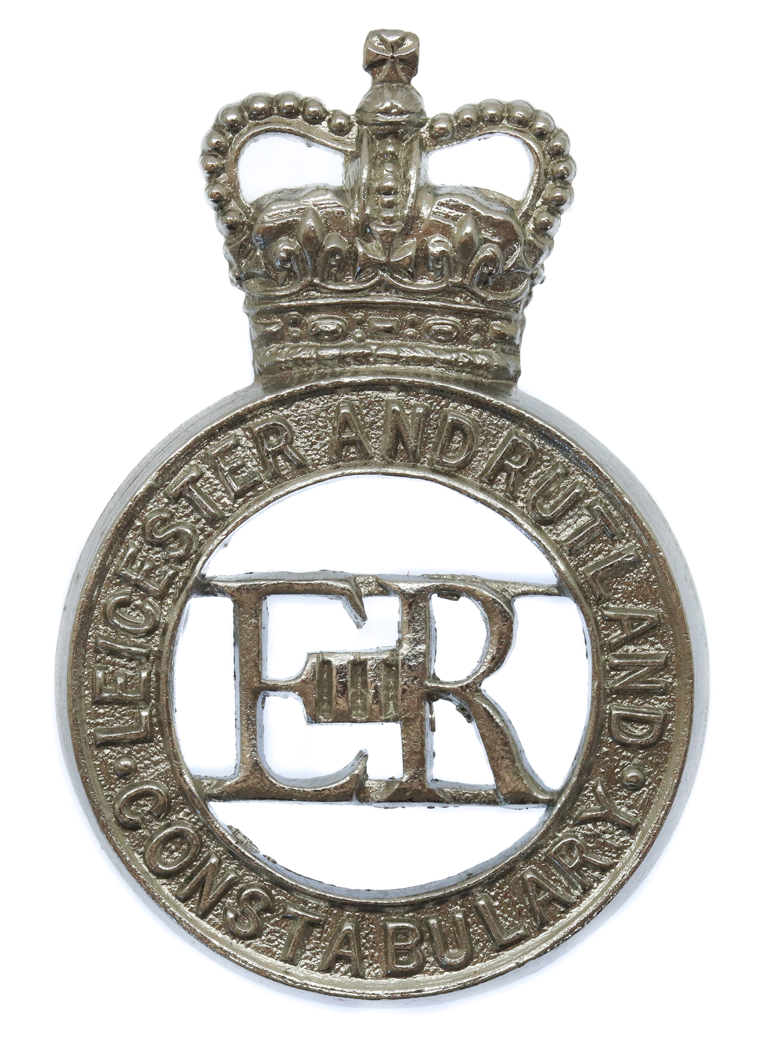 Leicester and Rutland Constabulary Cap Badge - Queen's Crown