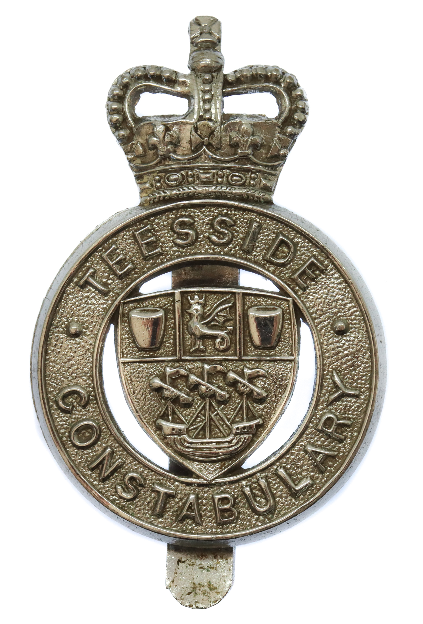 Teesside Constabulary Cap Badge - Queen's Crown