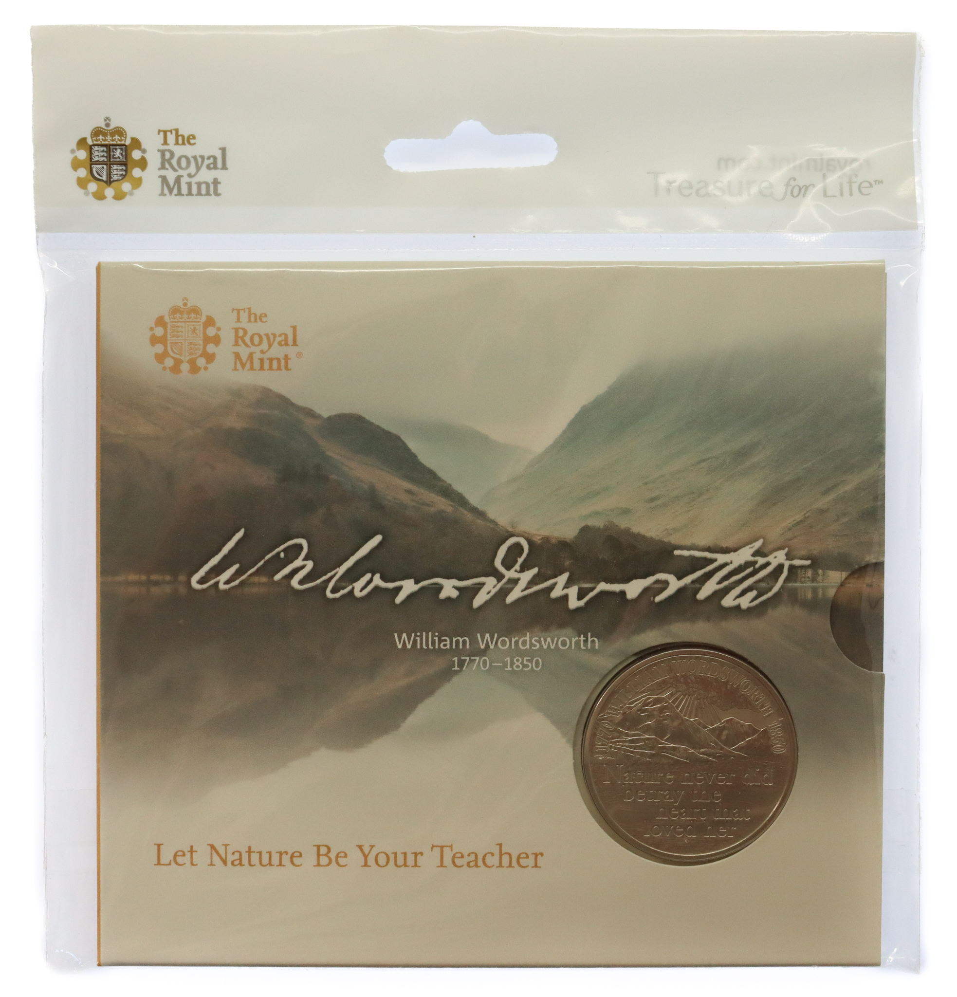 Royal Mint 2020 William Wordsworth Brilliant Uncirculated £5 Coin 
