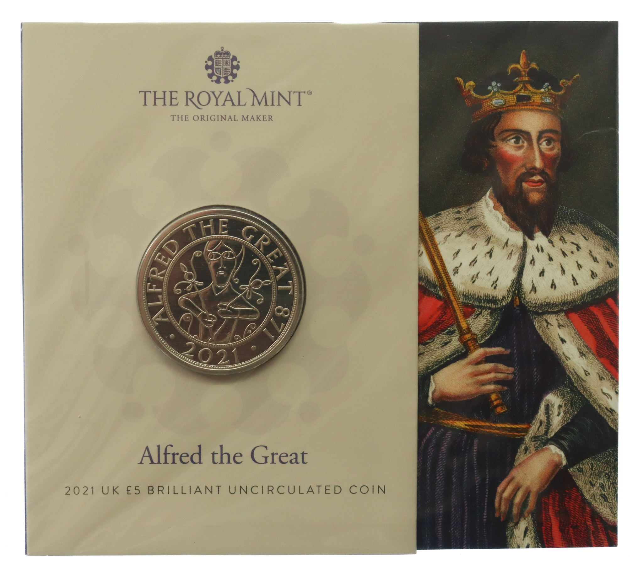 Royal Mint Alfred the Great 2021 UK £5 Brilliant Uncirculated Coin