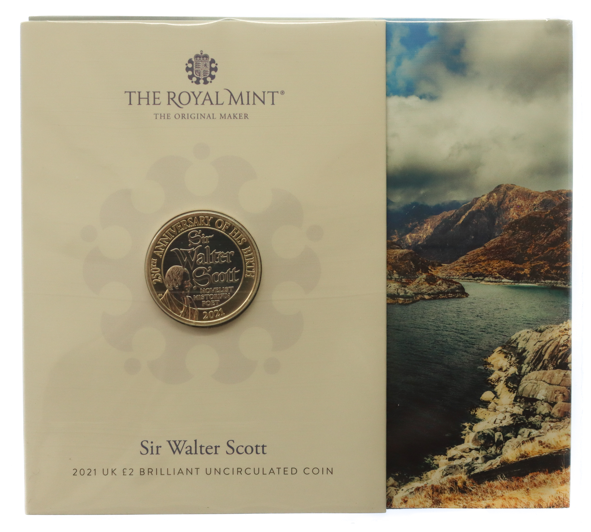 Royal Mint The 250th Anniversary of the Birth of Sir Walter Scott 2021 UK £2 Brilliant Uncirculated Coin