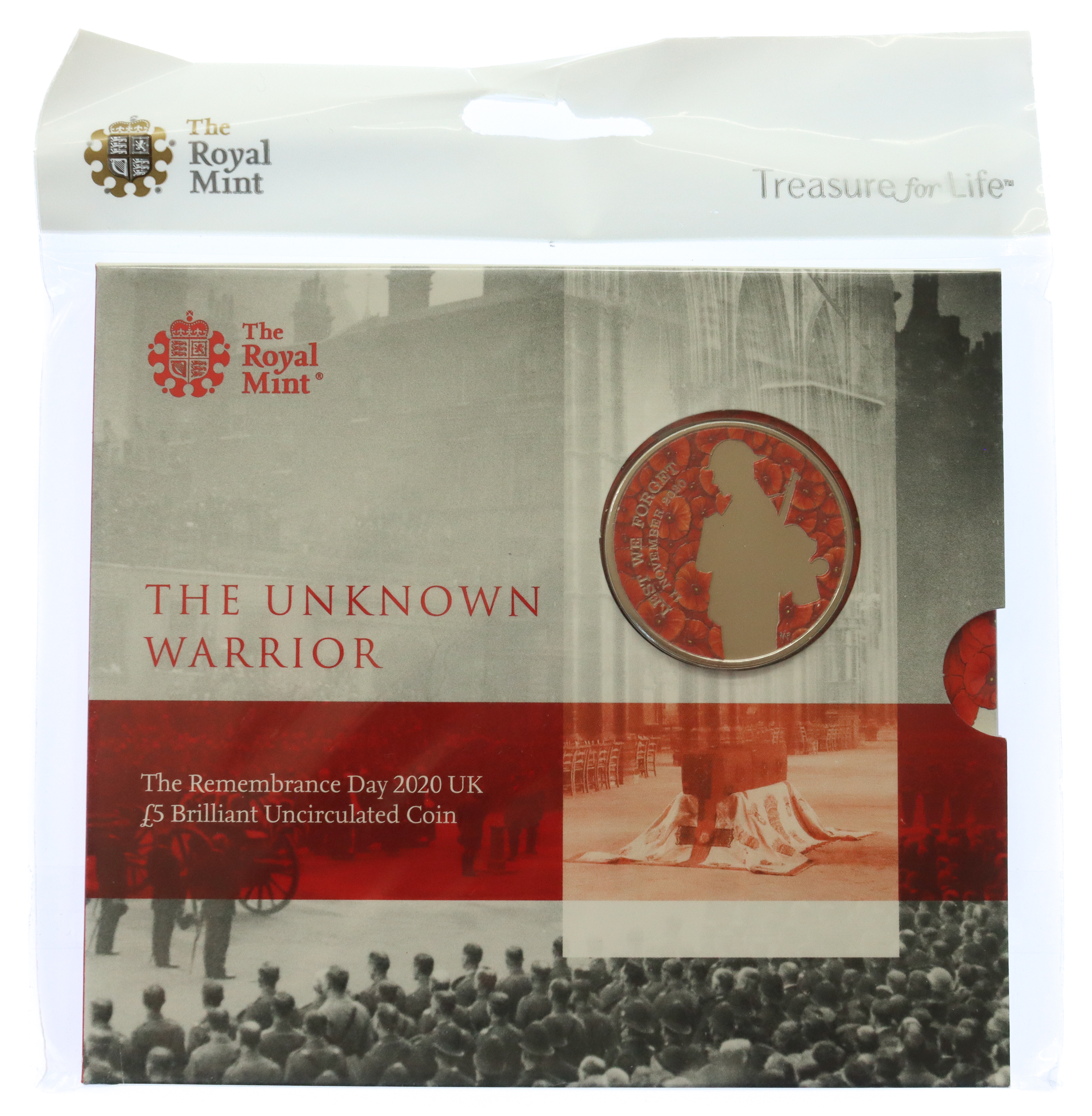 Royal Mint The Remembrance Day - Unknown Warrior 2020 UK £5 Brilliant Uncirculated Coin