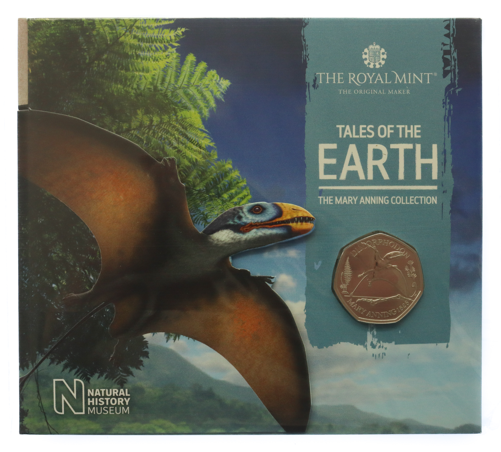 Royal Mint Tales of the Earth - Dimorphodon 2021 UK 50p Brilliant Uncirculated Coin 