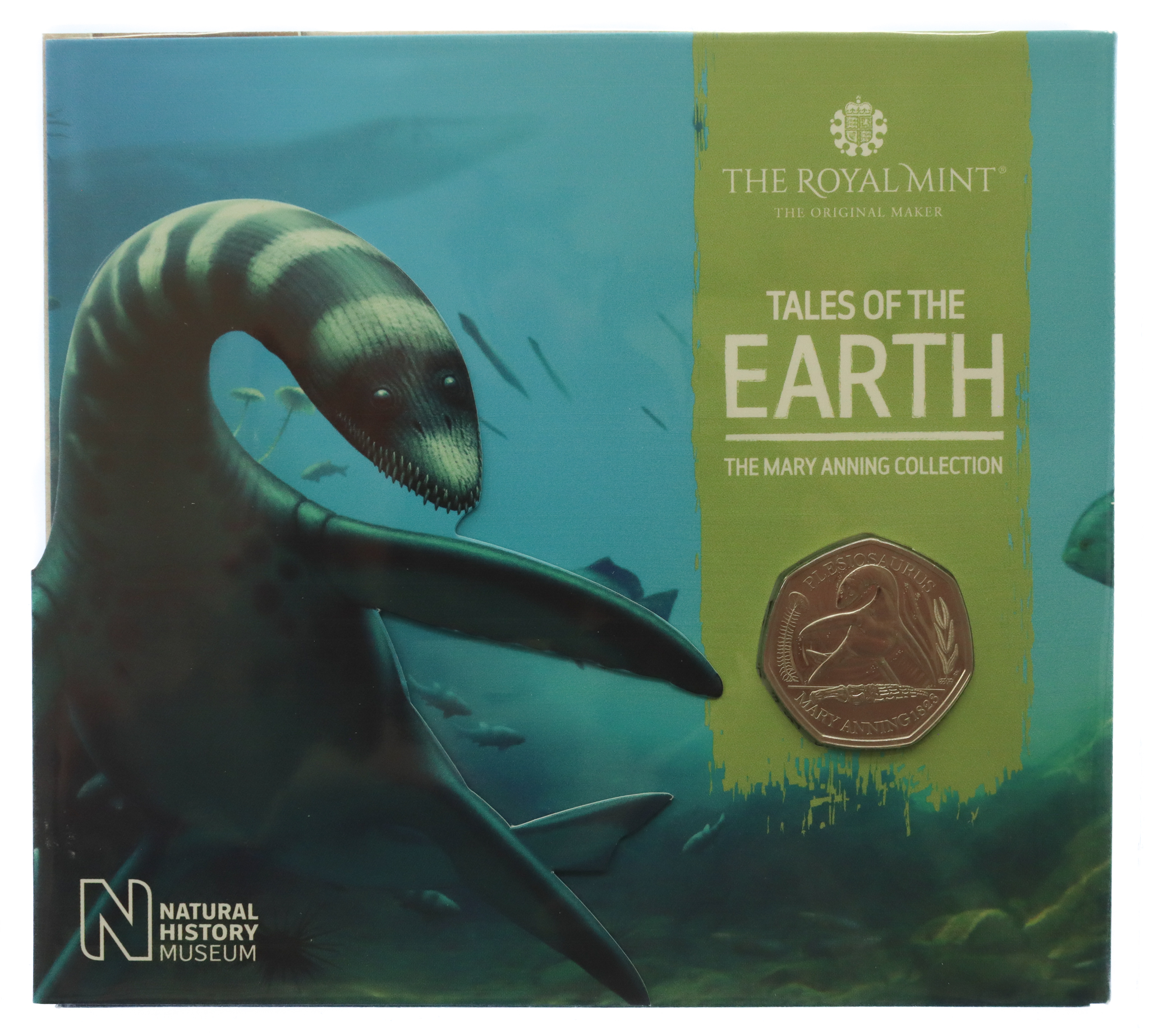 Royal Mint Tales of the Earth - Plesiosaurus 2021 UK 50p Brilliant Uncirculated Coin 