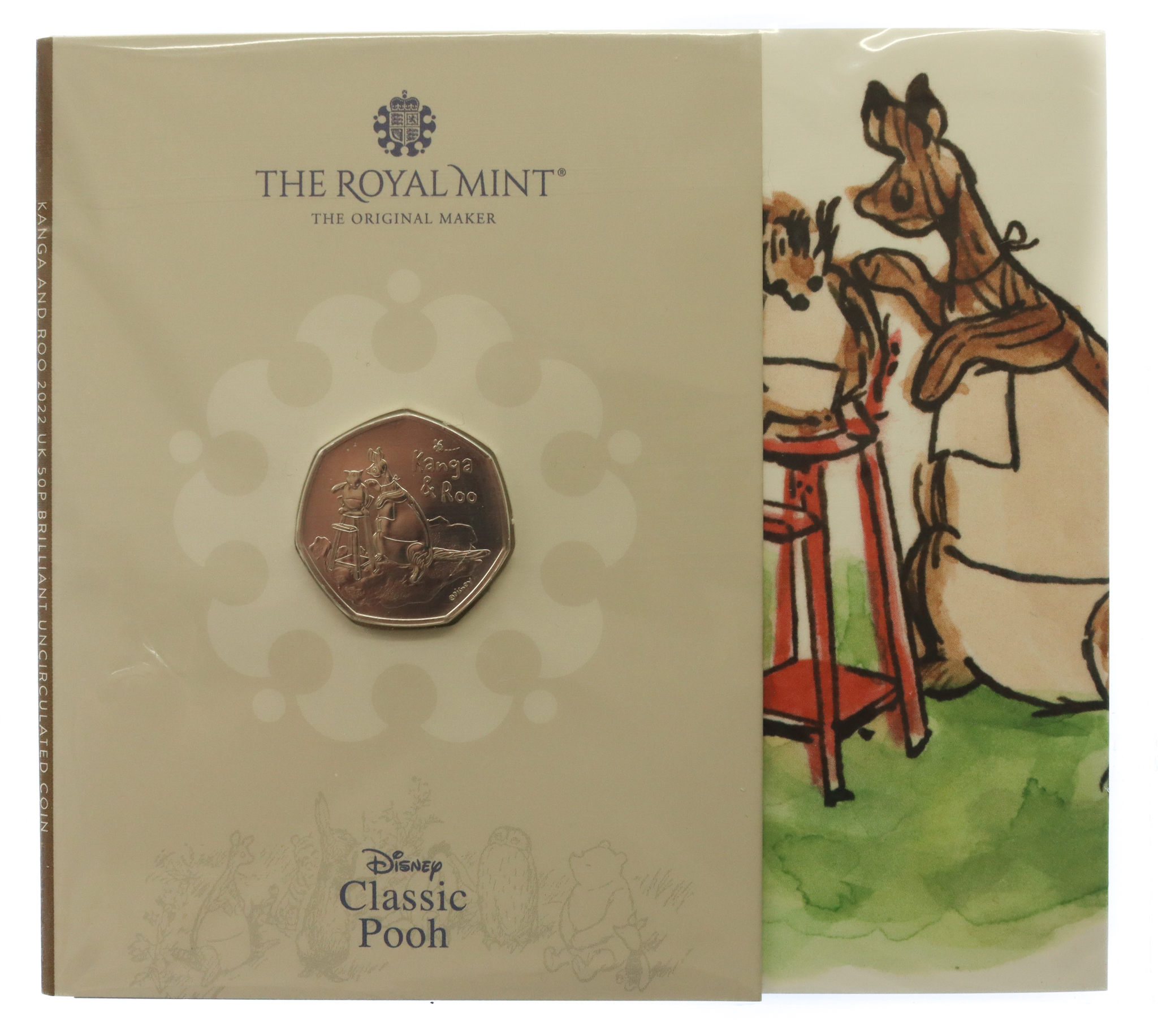 Royal Mint Classic Pooh Series - Kanga & Roo 2022 UK 50p Brilliant Uncirculated Coin