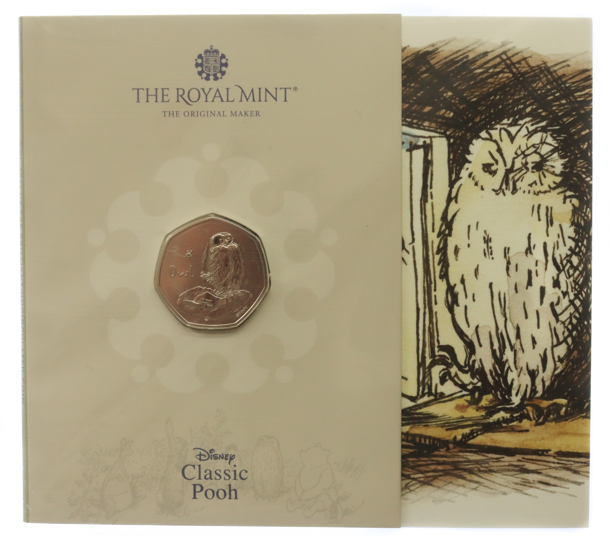 Royal Mint Classic Pooh Series - Owl 2021 UK 50p Brilliant Uncirculated Coin