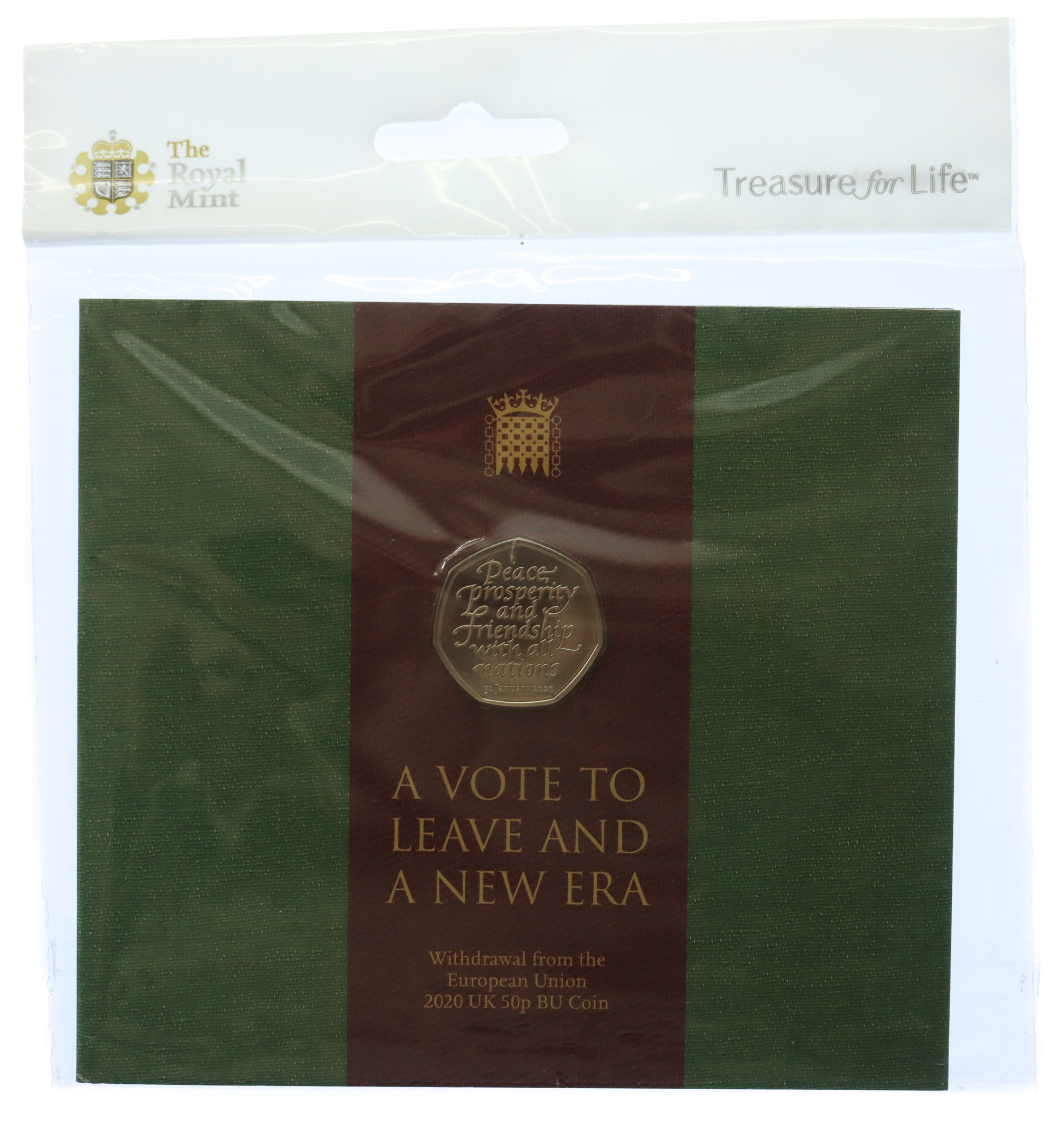 Royal Mint Withdrawal from the European Union (Brexit) 2020 UK 50p Brilliant Uncirculated Coin