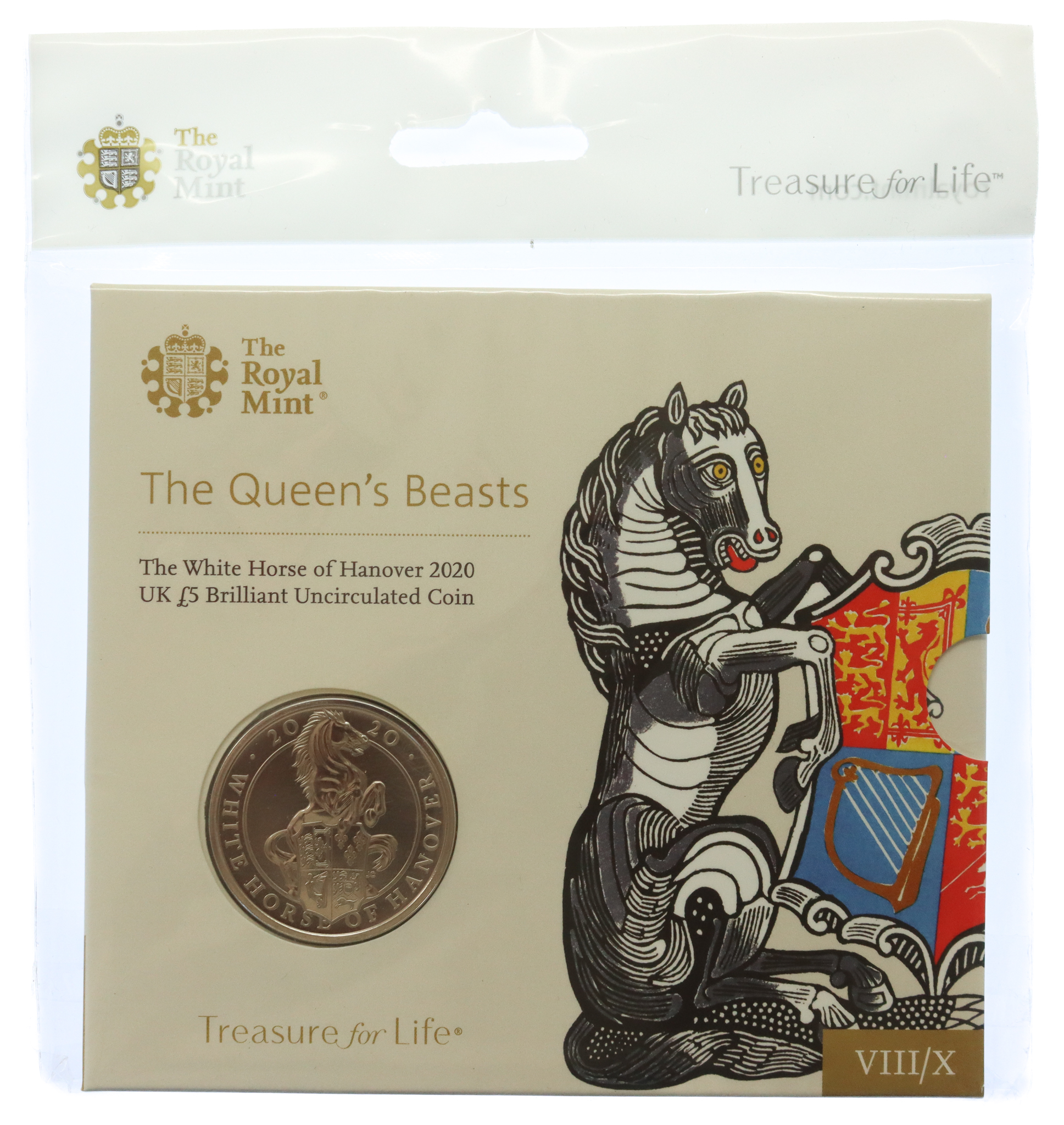 Royal Mint 2020 The Queen's Beasts - White Horse of Hanover Brilliant Uncirculated £5 Coin