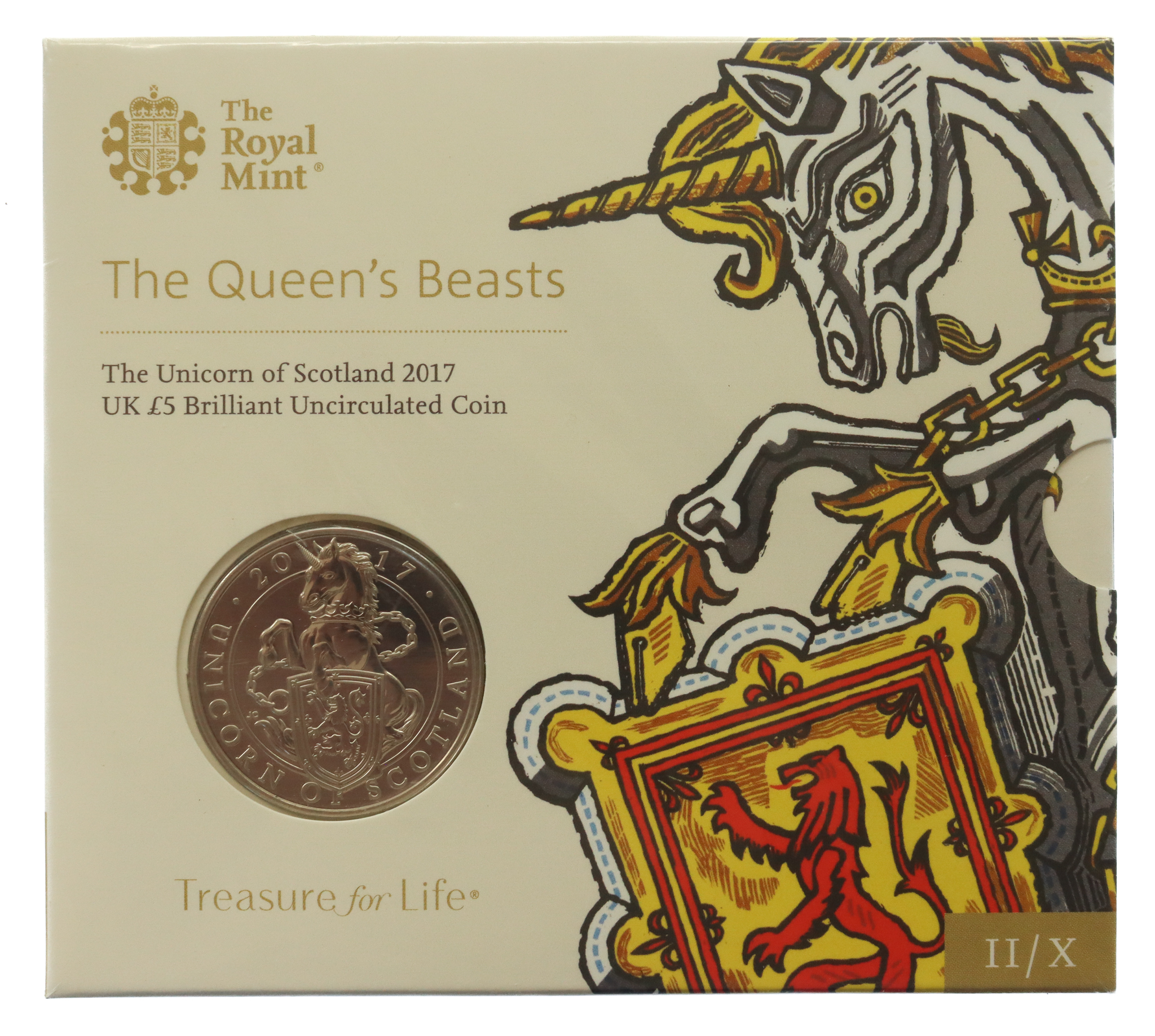 Royal Mint 2017 The Queen's Beasts - Unicorn of Scotland Brilliant Uncirculated £5 Coin