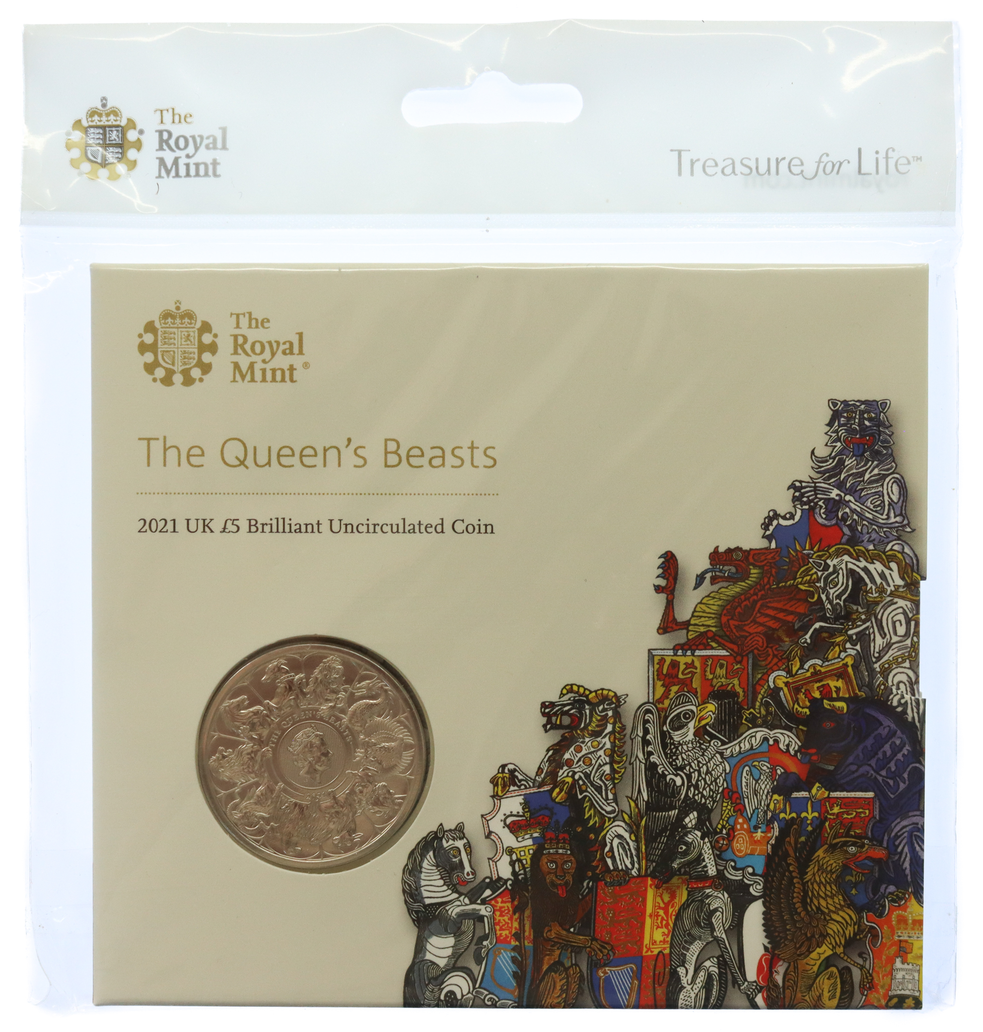 Royal Mint 2021 The Queen's Beasts Completer Brilliant Uncirculated £5 Coin