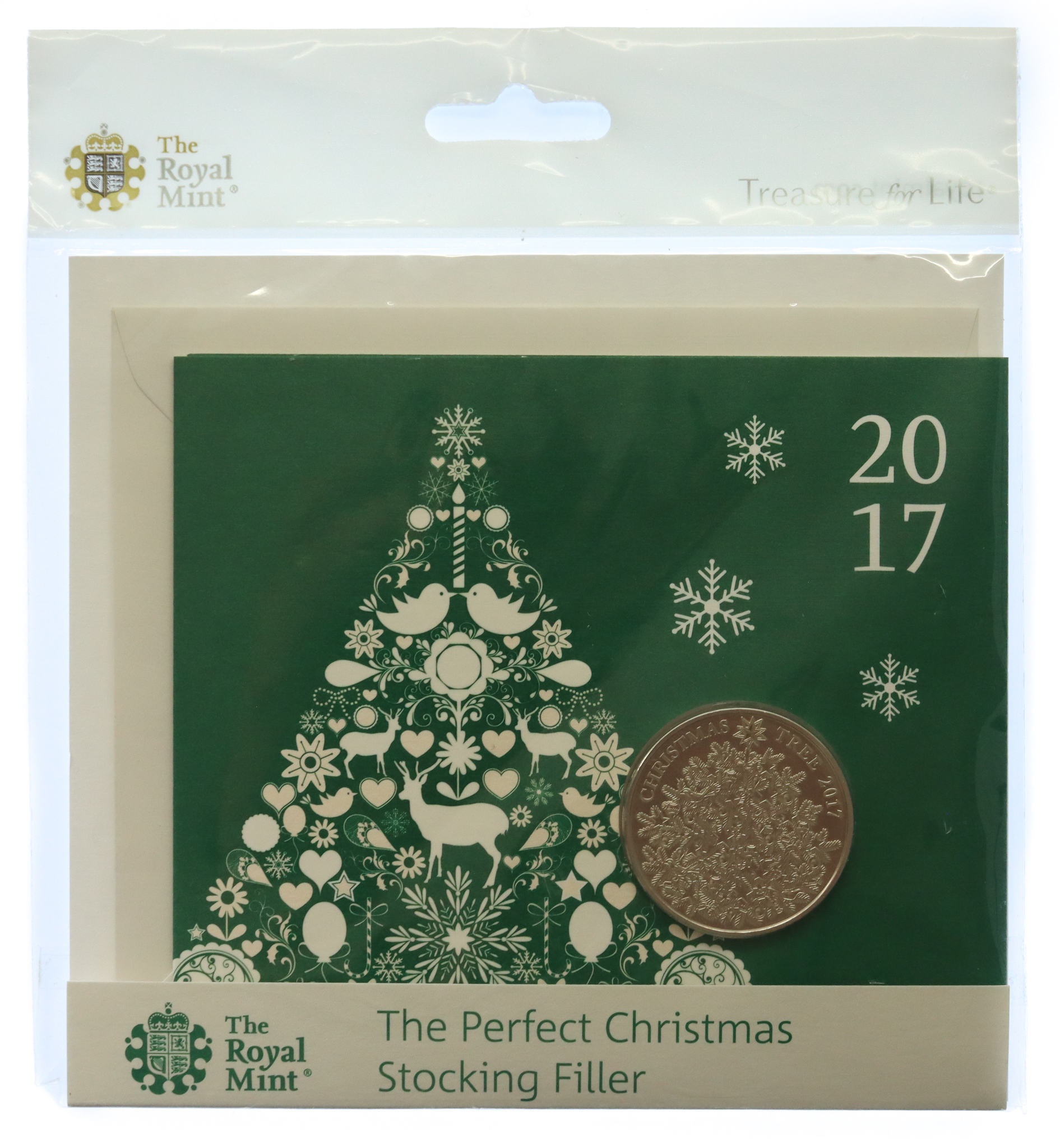 Royal Mint 2017 Heart of Tradition - The Christmas Tree Brilliant Uncirculated £5 Coin 
