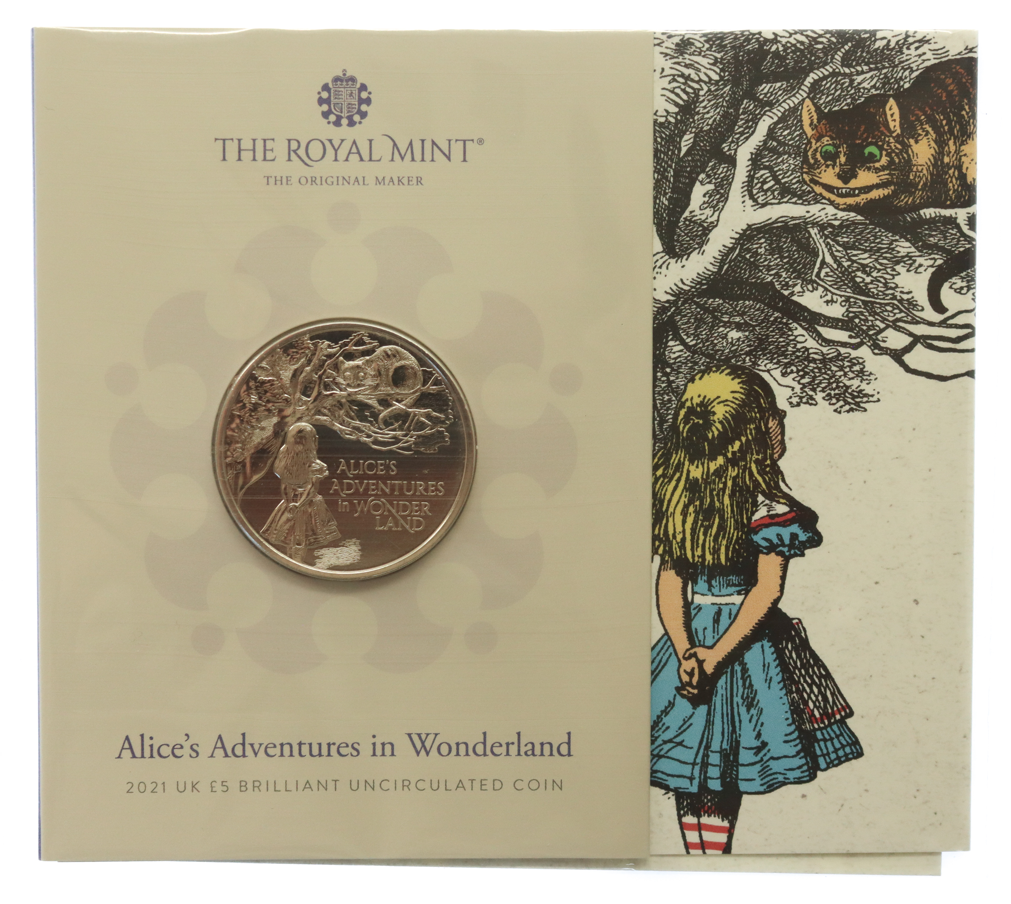 Royal Mint 2021 Alice's Adventures in Wonderland UK Brilliant Uncirculated £5 Coin