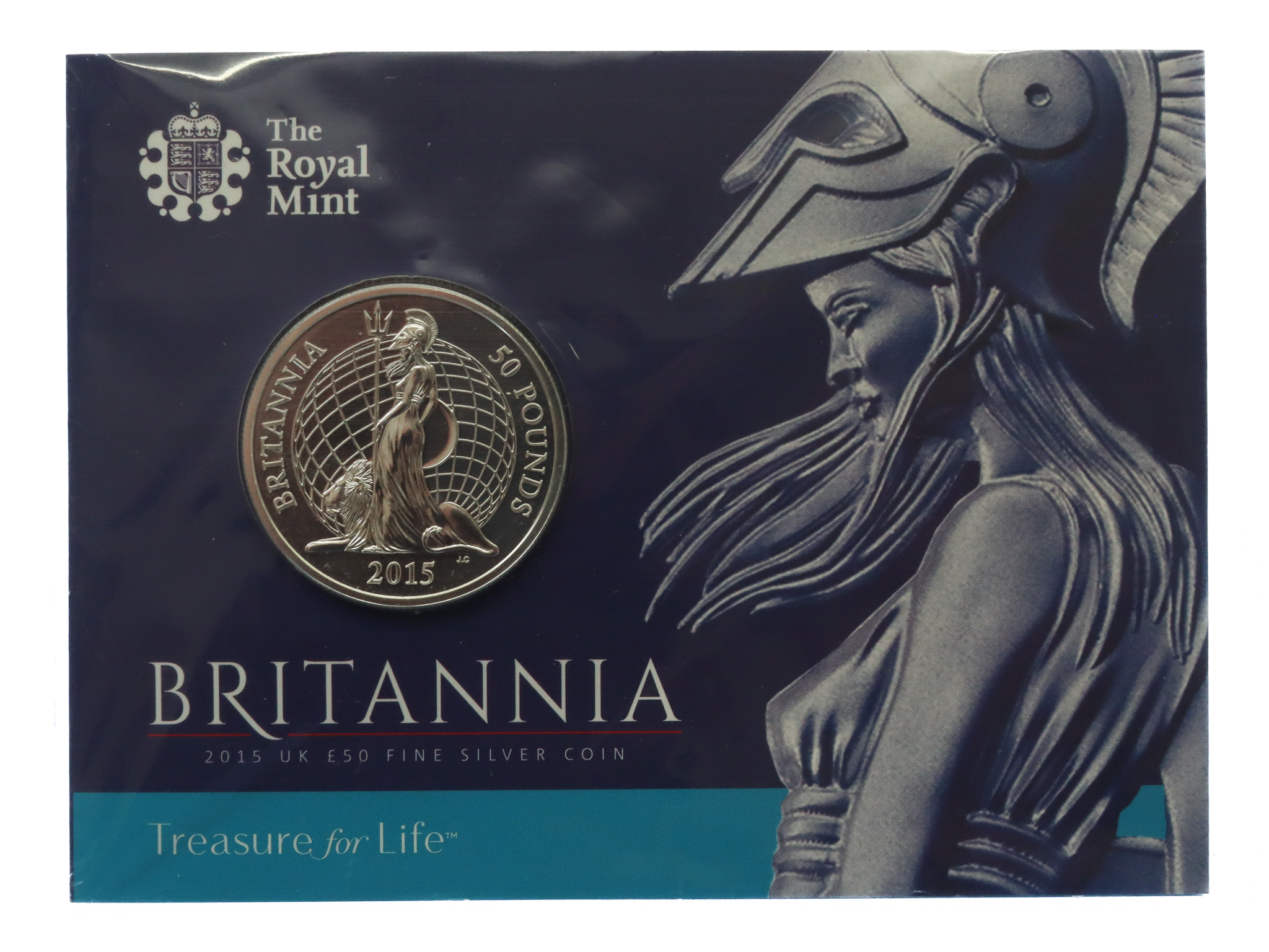Royal Mint Britannia 2015 Brilliant Uncirculated UK £50 Fine Silver Coin